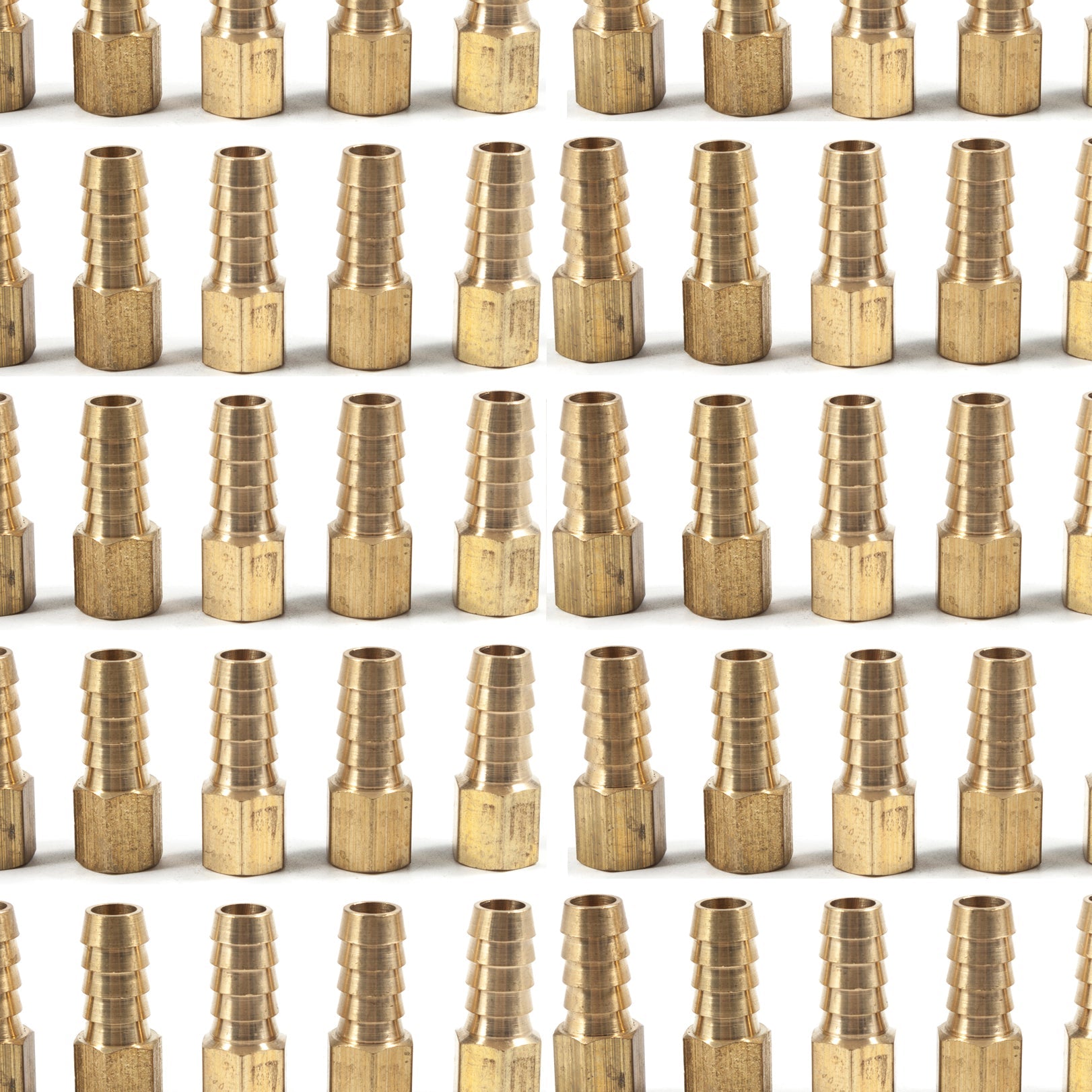 LTWFITTING Brass Fitting Coupler 3/8-Inch Hose Barb x 1/8-Inch Female NPT Fuel Water Boat(Pack of 300)