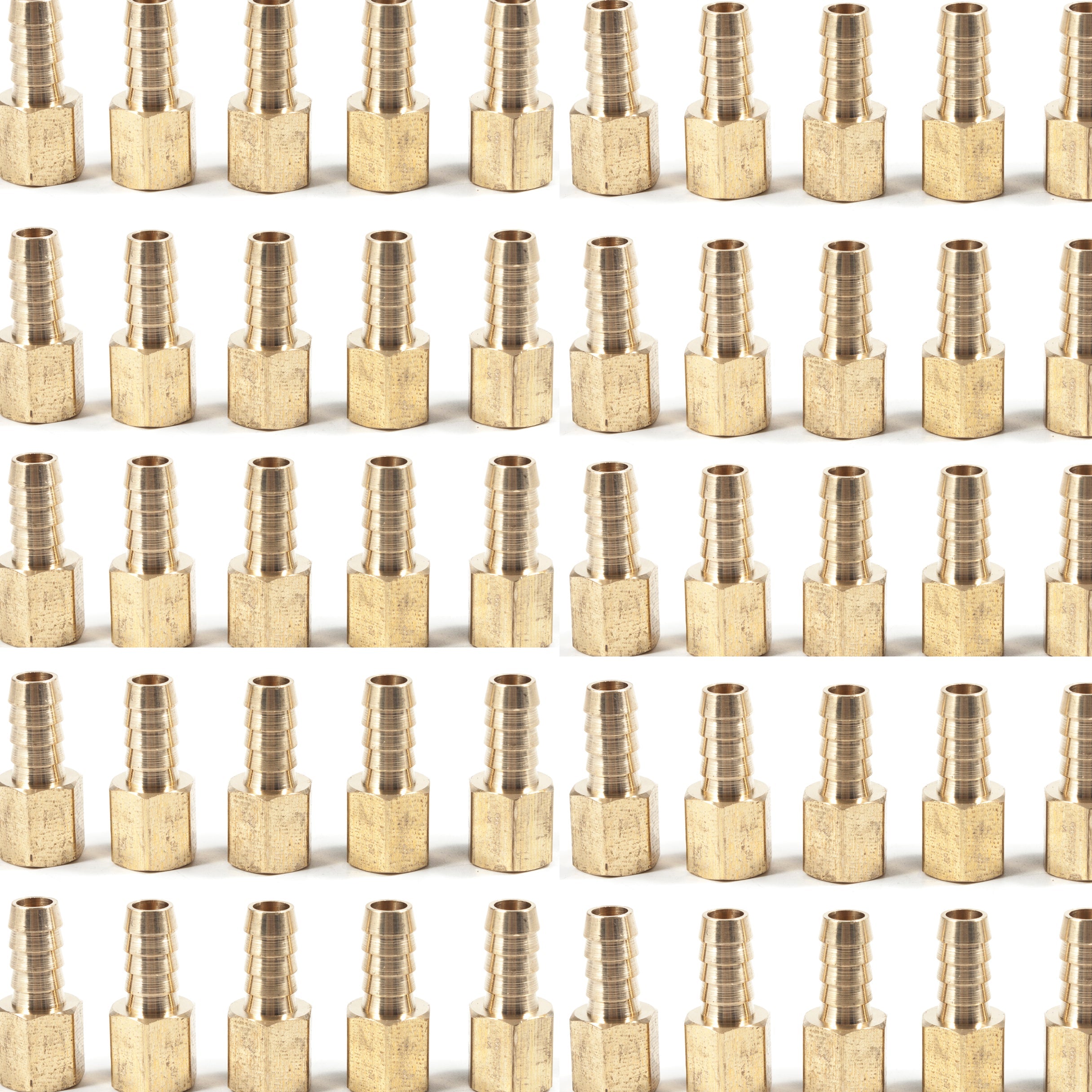 LTWFITTING Brass Fitting Coupler 3/8-Inch Hose ID x 1/4-Inch Female NPT Fuel Water Gas(Pack of 300)