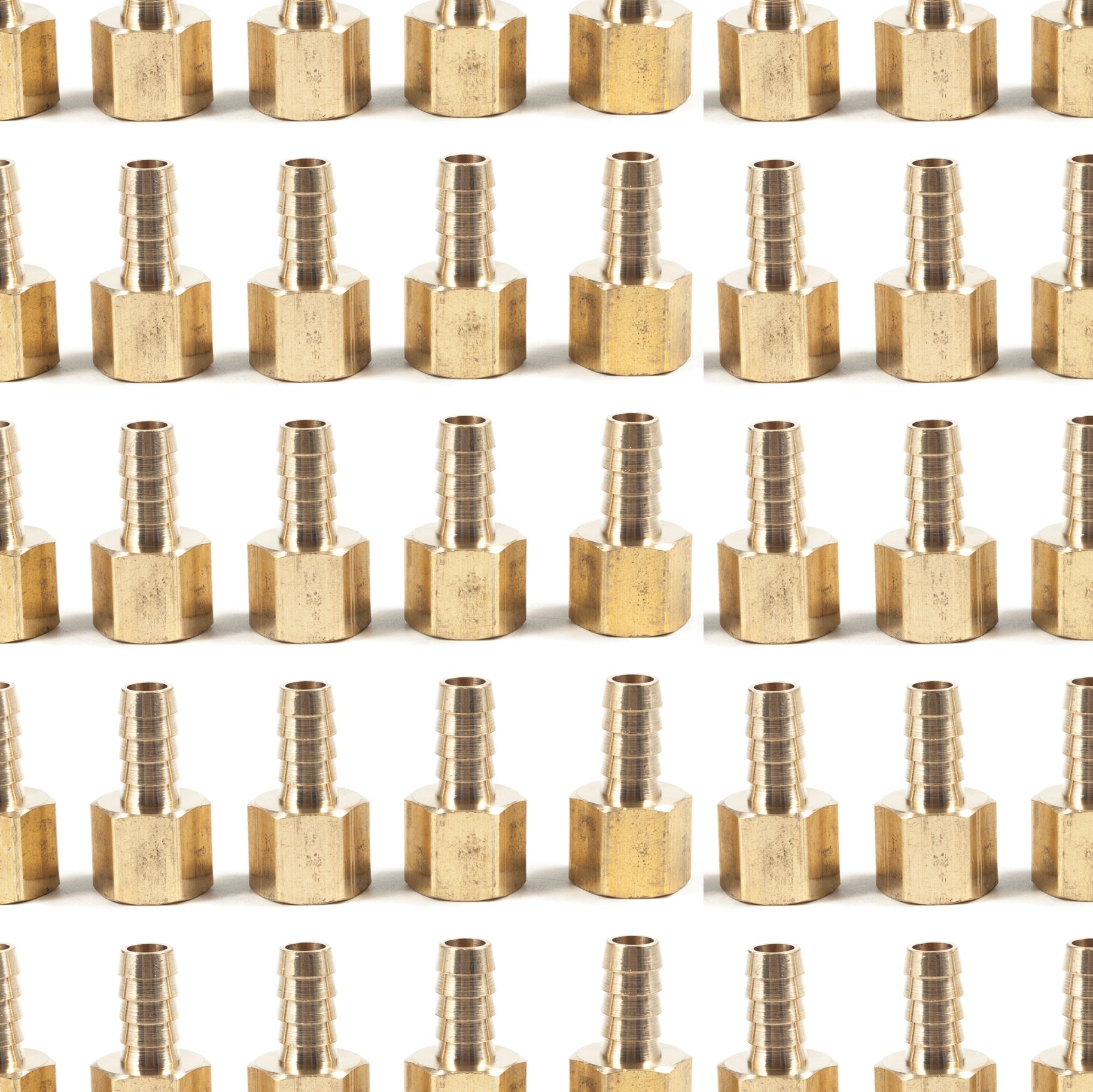 LTWFITTING Brass Fitting Coupler 3/8-Inch Hose Barb x 3/8-Inch Female NPT Fuel Water Boat(Pack of 300)