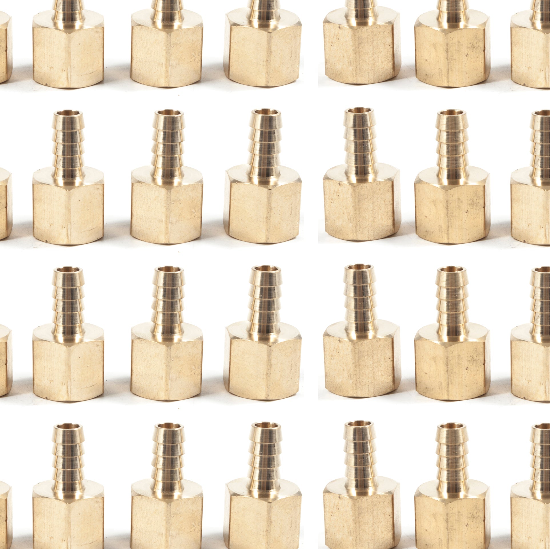 LTWFITTING Brass Fitting Coupler 3/8-Inch Hose ID x 1/2-Inch Female NPT Fuel Water Gas(Pack of 200)