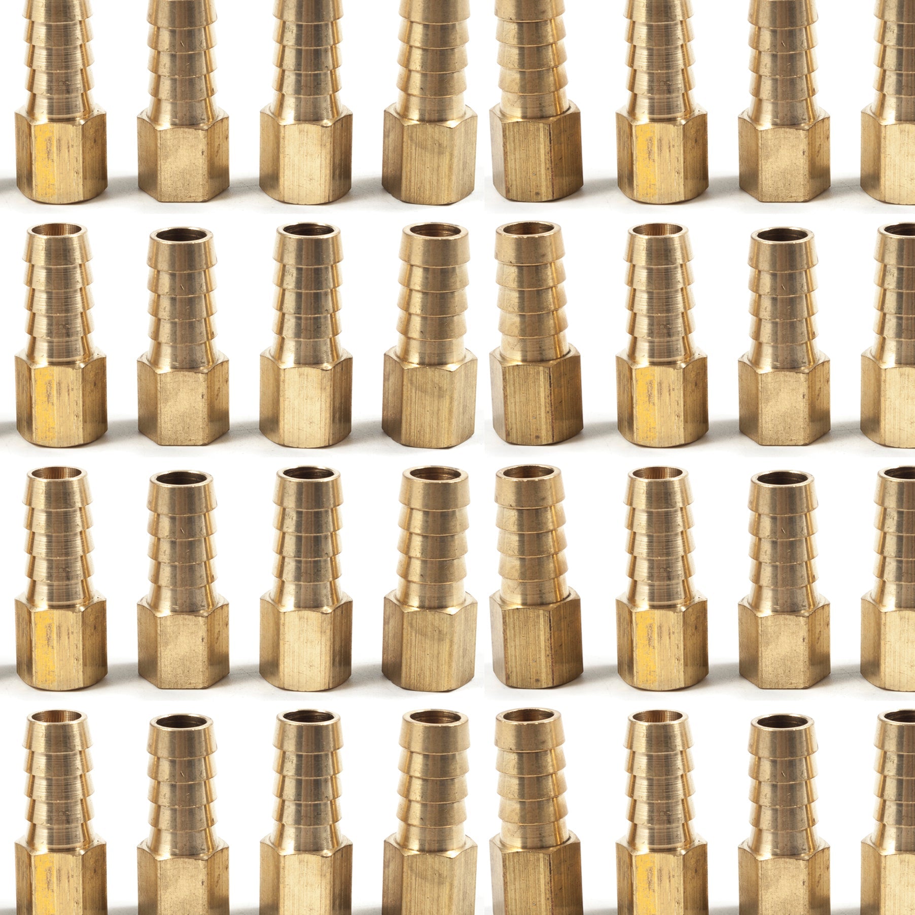 LTWFITTING Brass Fitting Coupler 1/2-Inch Hose ID x 1/4-Inch Female NPT Fuel Water Gas(Pack of 300)