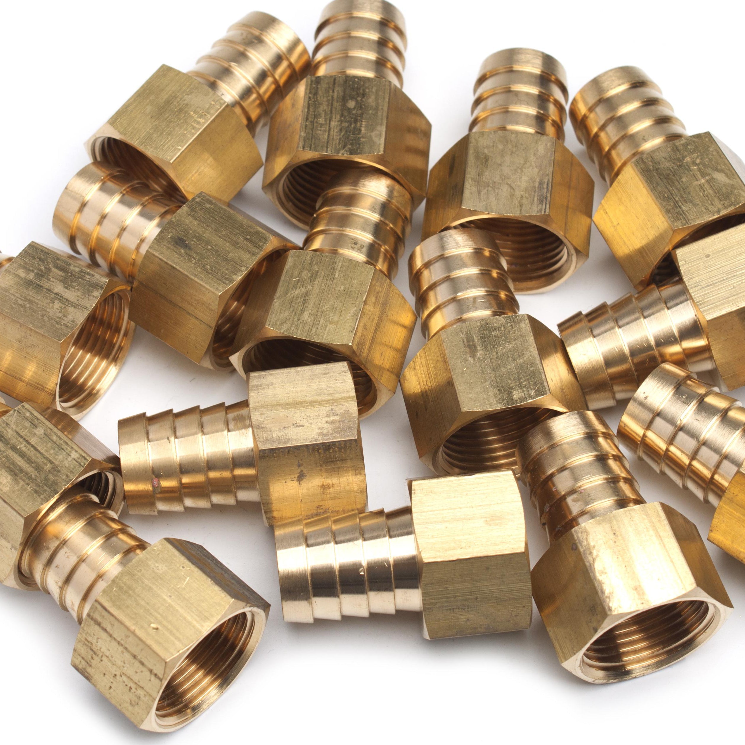 LTWFITTING Brass Fitting Coupler 3/4-Inch Hose Barb x 3/4-Inch Female NPT Fuel Water Boat(Pack of 100)