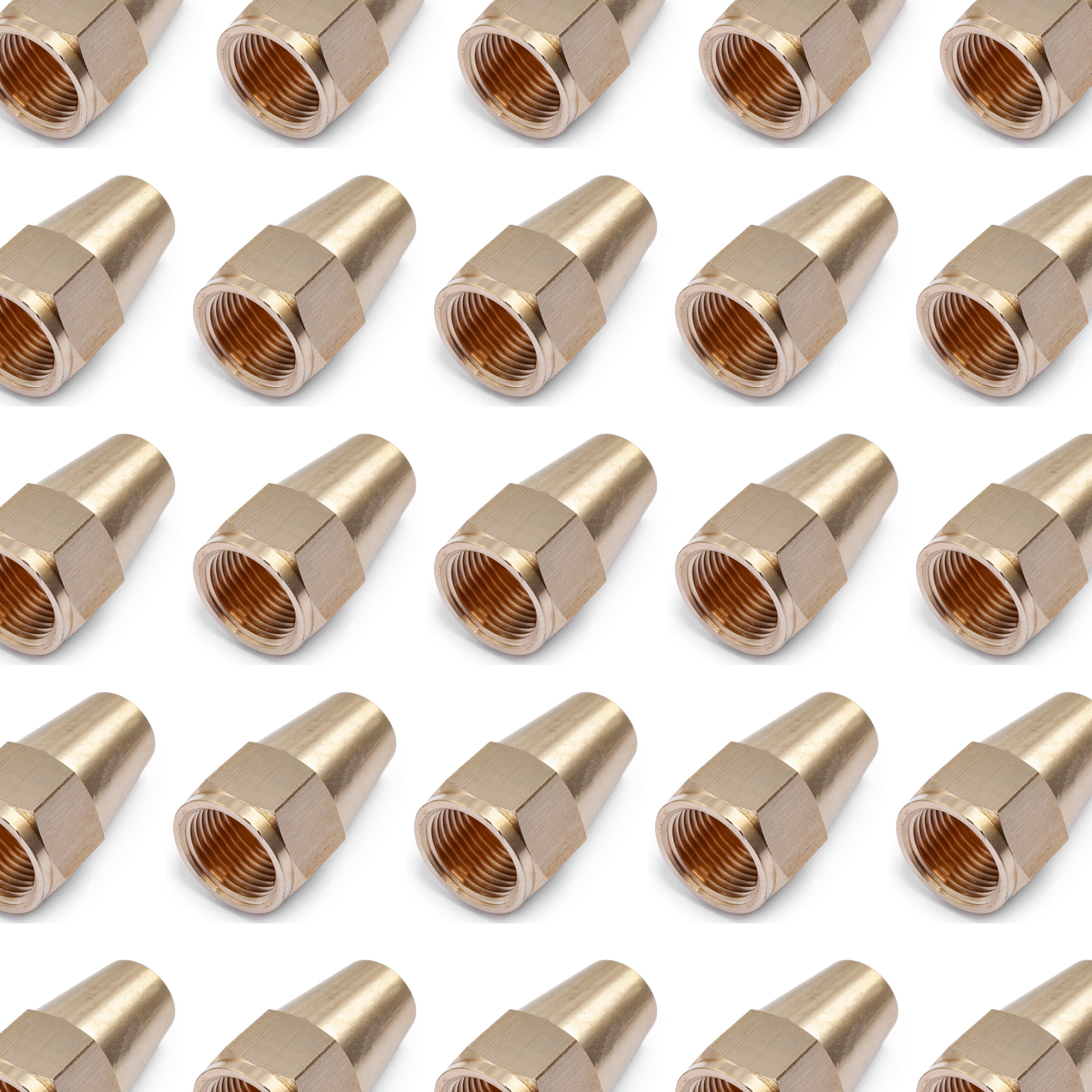 LTWFITTING Brass 5/8 Inch OD 45 Degree Flare Long Nut,Brass Flare Tube Fitting(Pack of 80)