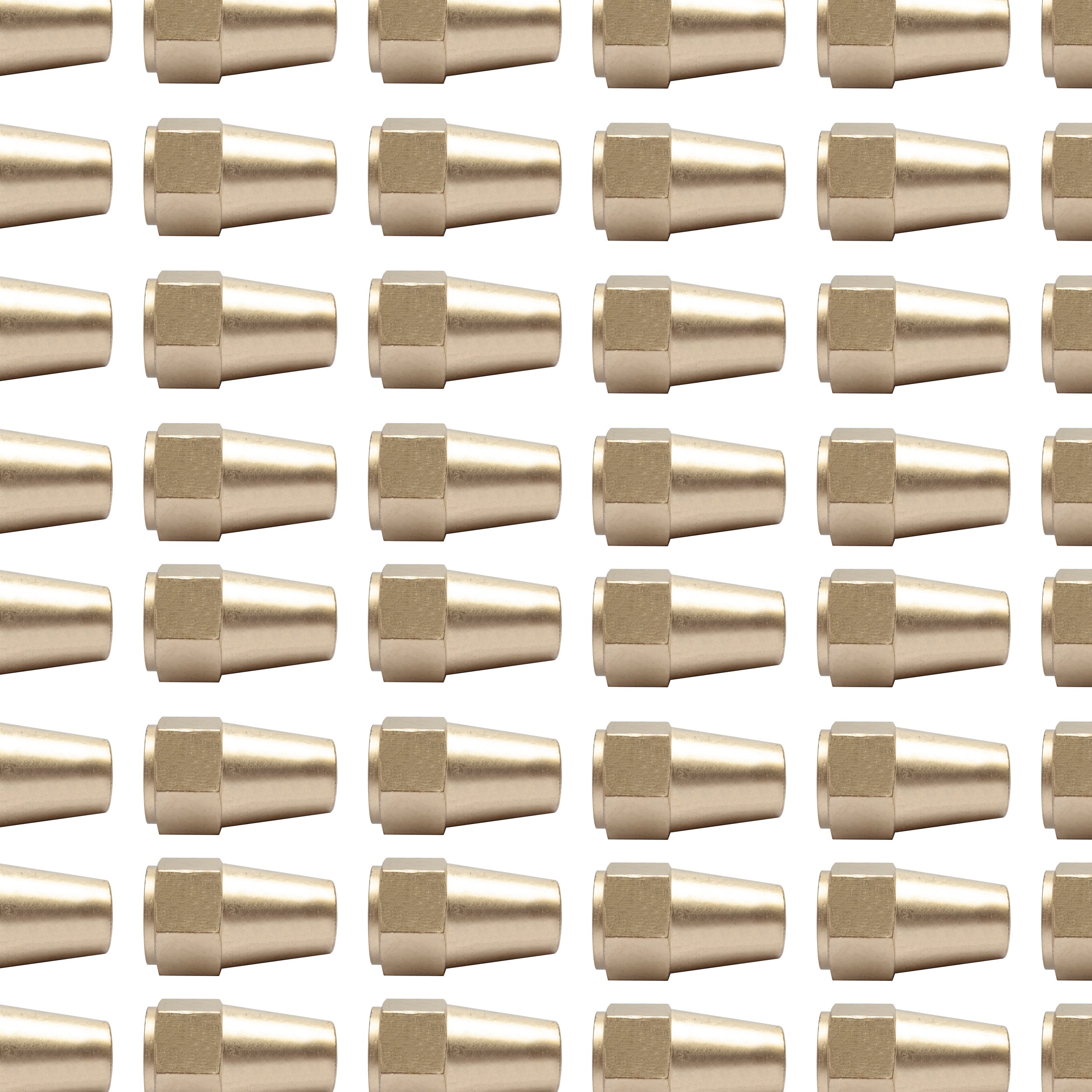 Brass 3/4 Inch OD 45 Degree Flare Long Nut,Brass Flare Tube Fitting(Pack of 60)
