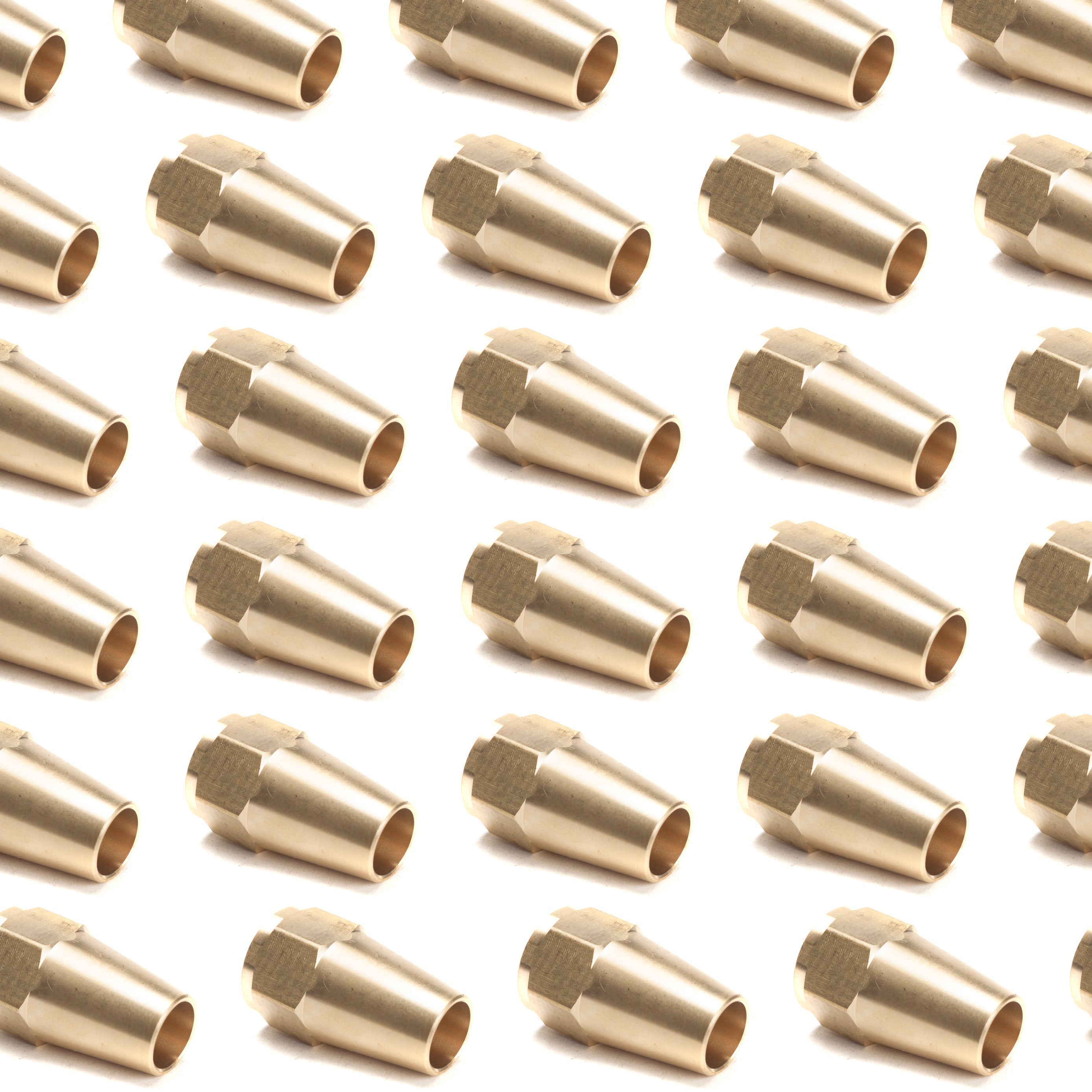 LTWFITTING Brass 1/2 Inch OD 45 Degree Flare Long Nut,Brass Flare Tube Fitting(Pack of 150)