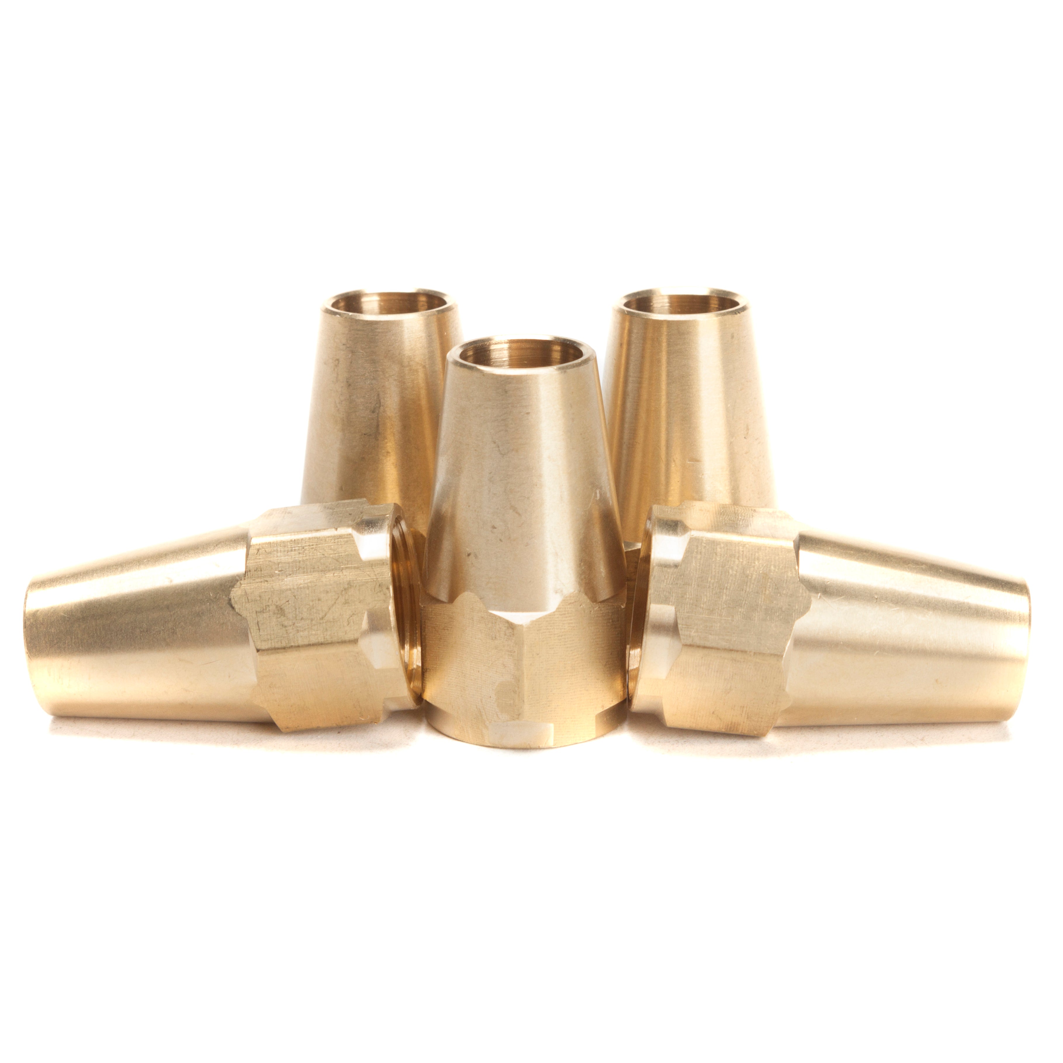 LTWFITTING Brass 1/2 Inch OD 45 Degree Flare Long Nut,Brass Flare Tube Fitting(Pack of 5)