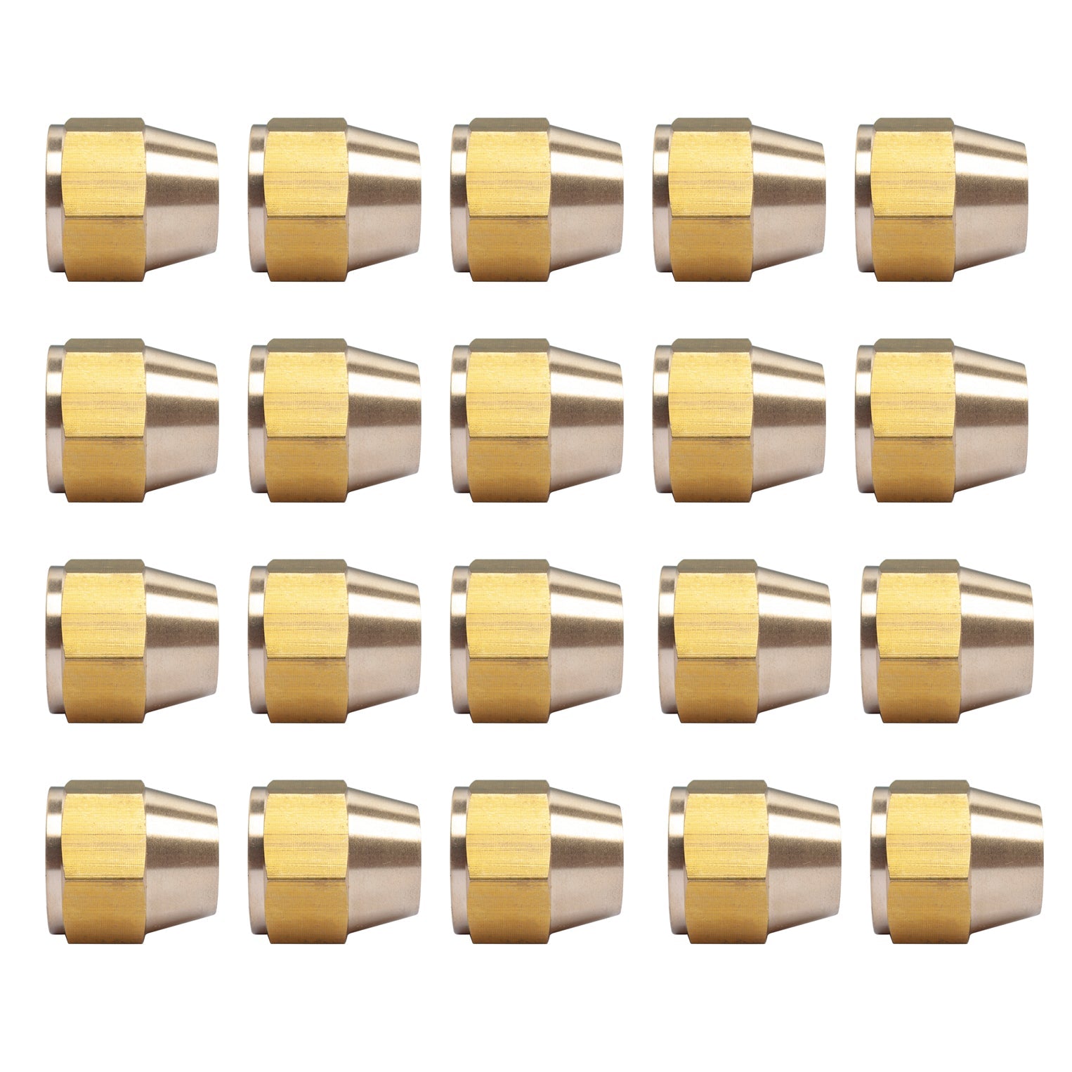 LTWFITTING Brass 3/4 Inch OD Short SAE 45 Deg Flare Nut,Brass Flare Tube Fitting(Pack of 120)