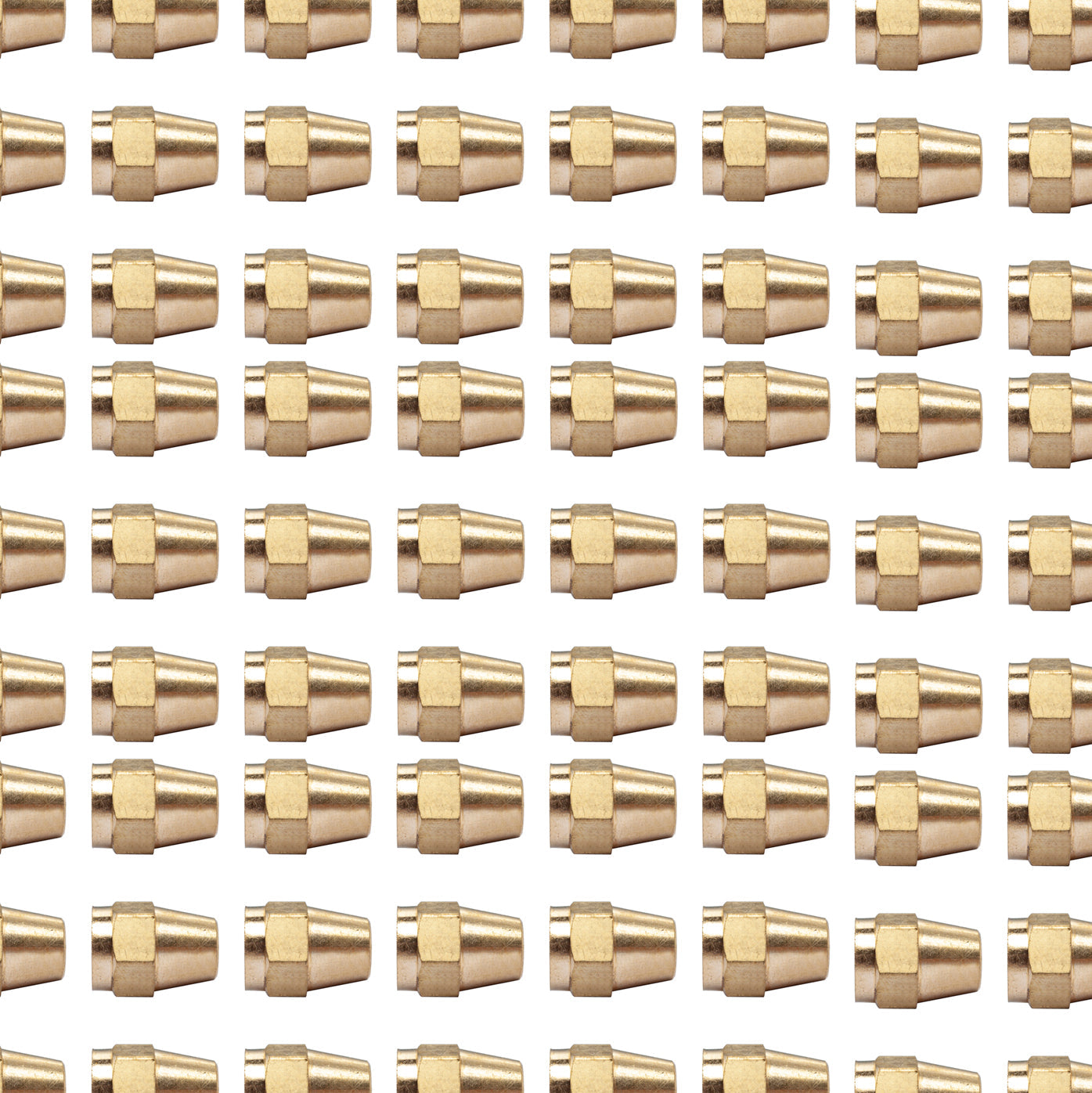 Generic Brass 3/16 Inch OD Short SAE 45 Deg Flare Nut,Brass Flare Tube Fitting(Pack of 1000)