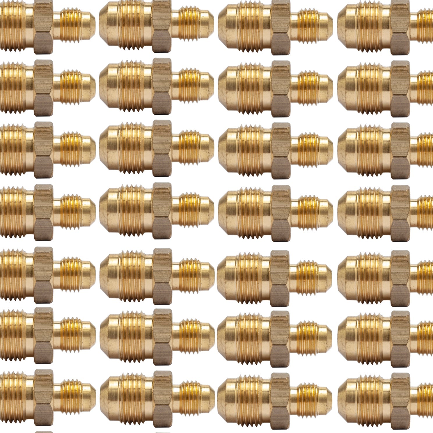 LTWFITTING Brass 3/8 Inch OD x 1/4 Inch OD Flare Reducing Union,Brass Flare Tube Fitting(Pack of 250)