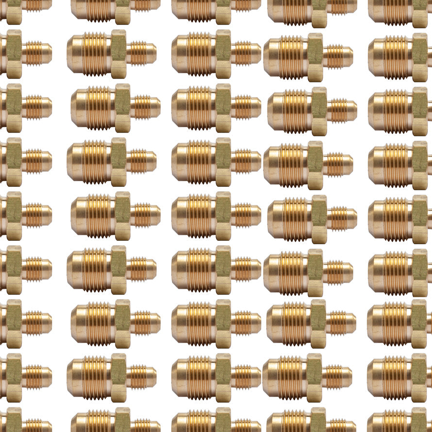 LTWFITTING Brass 1/2 Inch OD x 1/4 Inch OD Flare Reducing Union,Brass Flare Tube Fitting(Pack of 200)