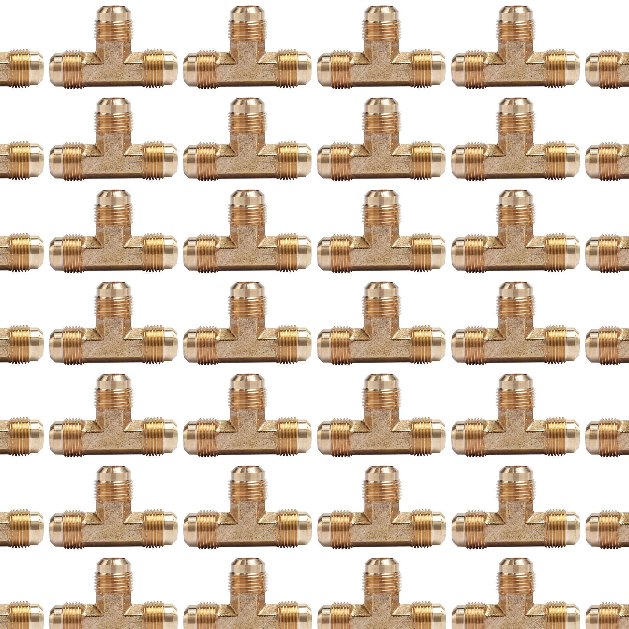 LTWFITTING Brass 5/8 Inch OD Flare Tee,Brass Flare Tube Fitting(Pack of 60)