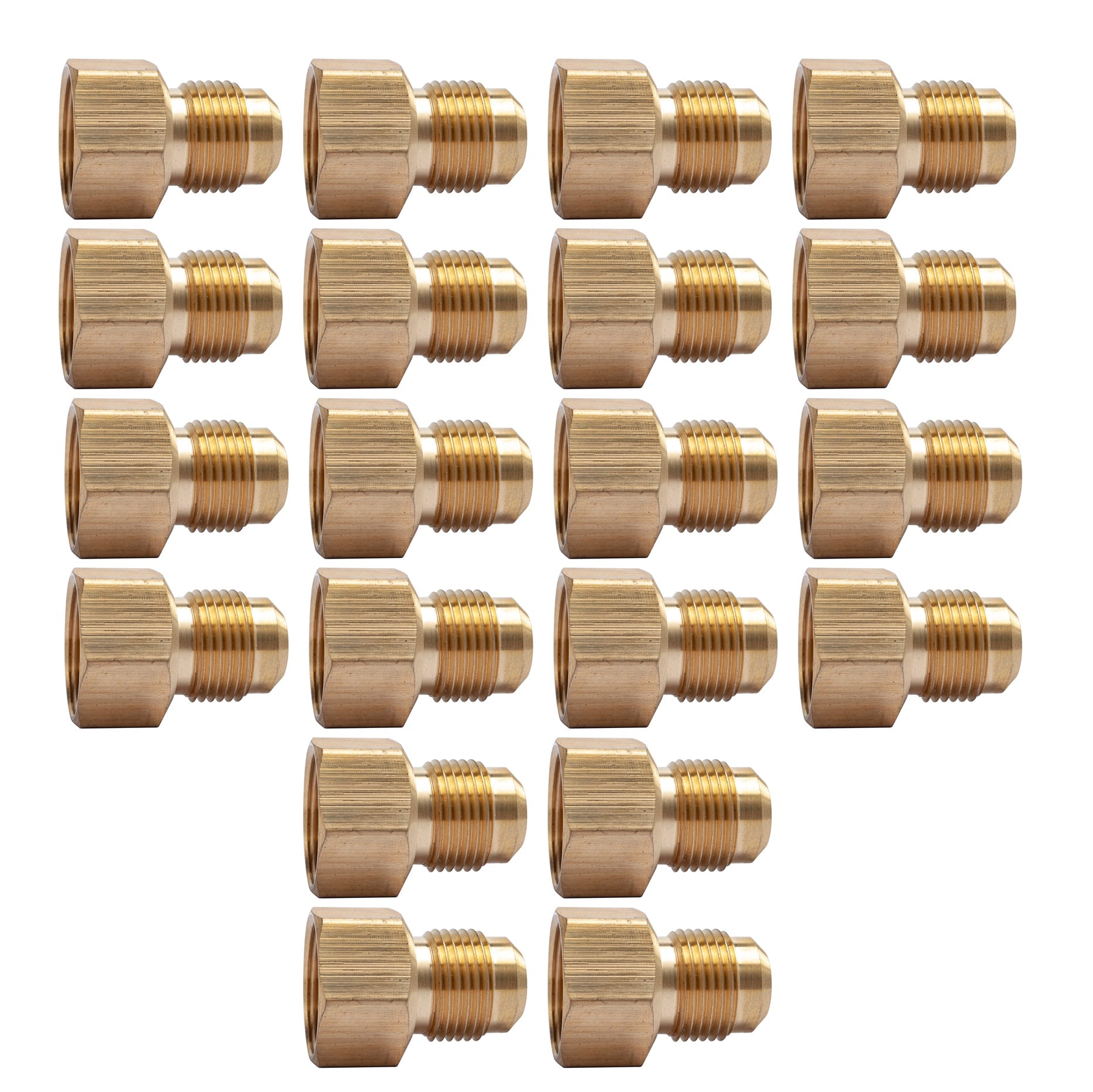 LTWFITTING Brass Flare 5/8 Inch OD x 3/4 Inch Female NPT Connector/Adapter Tube Fitting(Pack of 20)