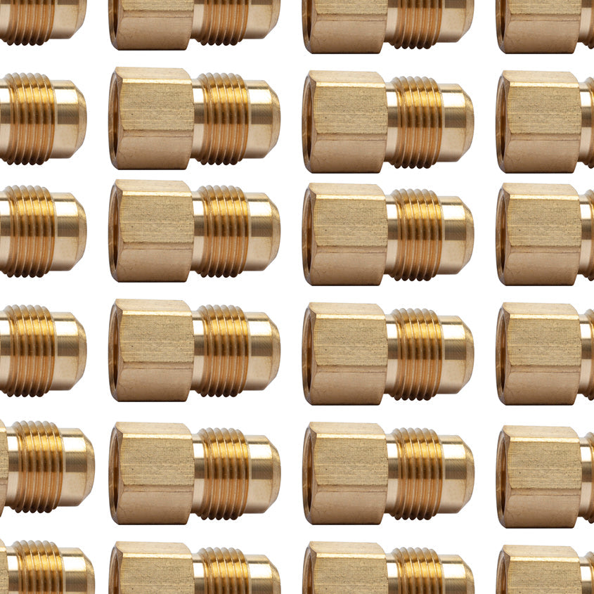 LTWFITTING Brass Flare 5/8 Inch OD x 1/2 Inch Female NPT Female Connector Tube Fitting(Pack of 150)