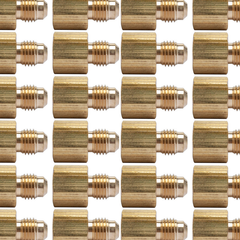 LTWFITTING Brass Flare 1/4 Inch OD x 1/4 Inch Female NPT Connector/Adapter Tube Fitting(Pack of 30)