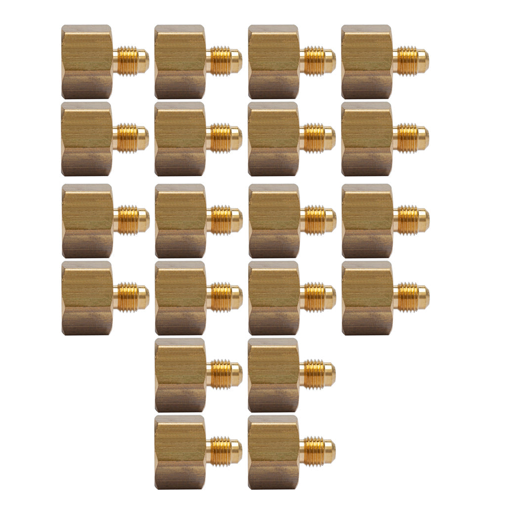 LTWFITTING Brass Flare 1/4 Inch OD x 1/2 Inch Female NPT Connector/Adapter Tube Fitting(Pack of 20)