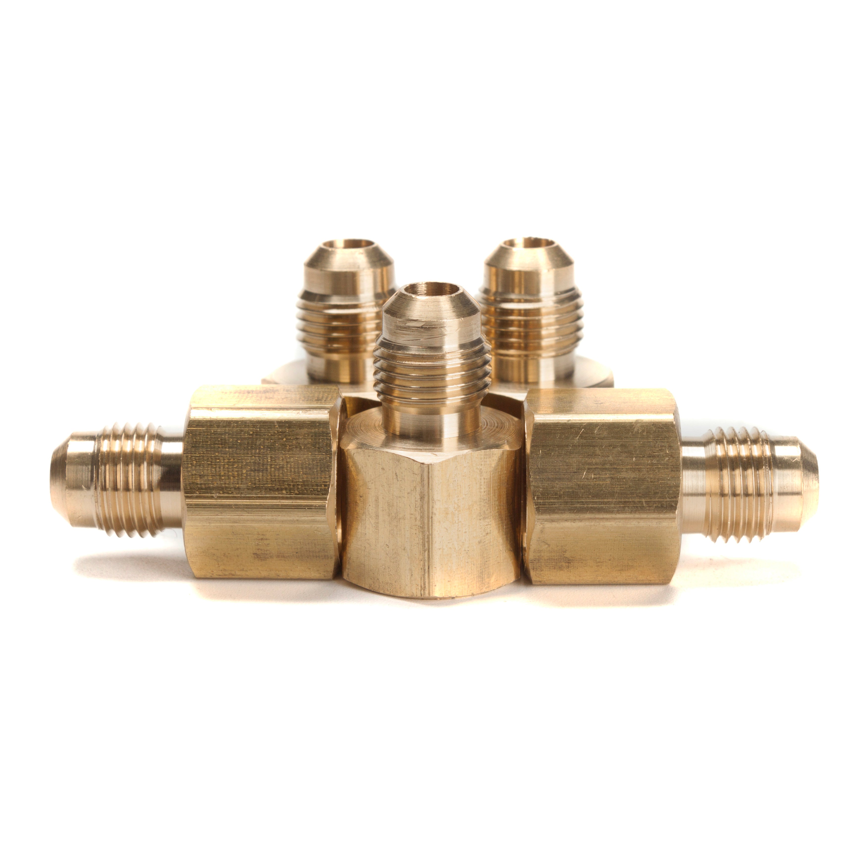 LTWFITTING Brass Flare 5/16 Inch OD x 3/8 Inch Female NPT Female Connector Tube Fitting(Pack of 5)