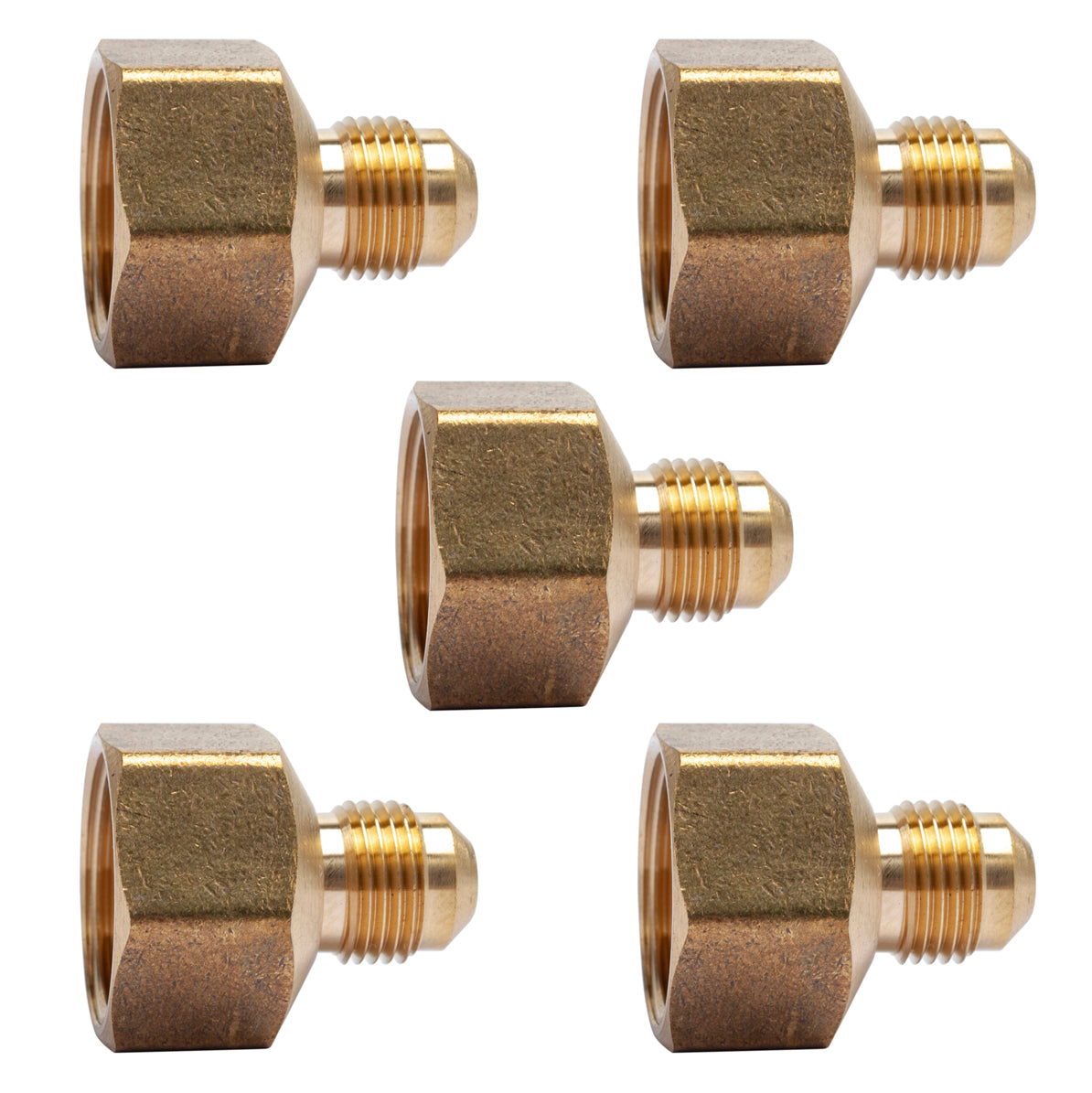 LTWFITTING Brass Flare 3/8 Inch OD x 3/4 Inch Female NPT Female Connector Tube Fitting(Pack of 5)