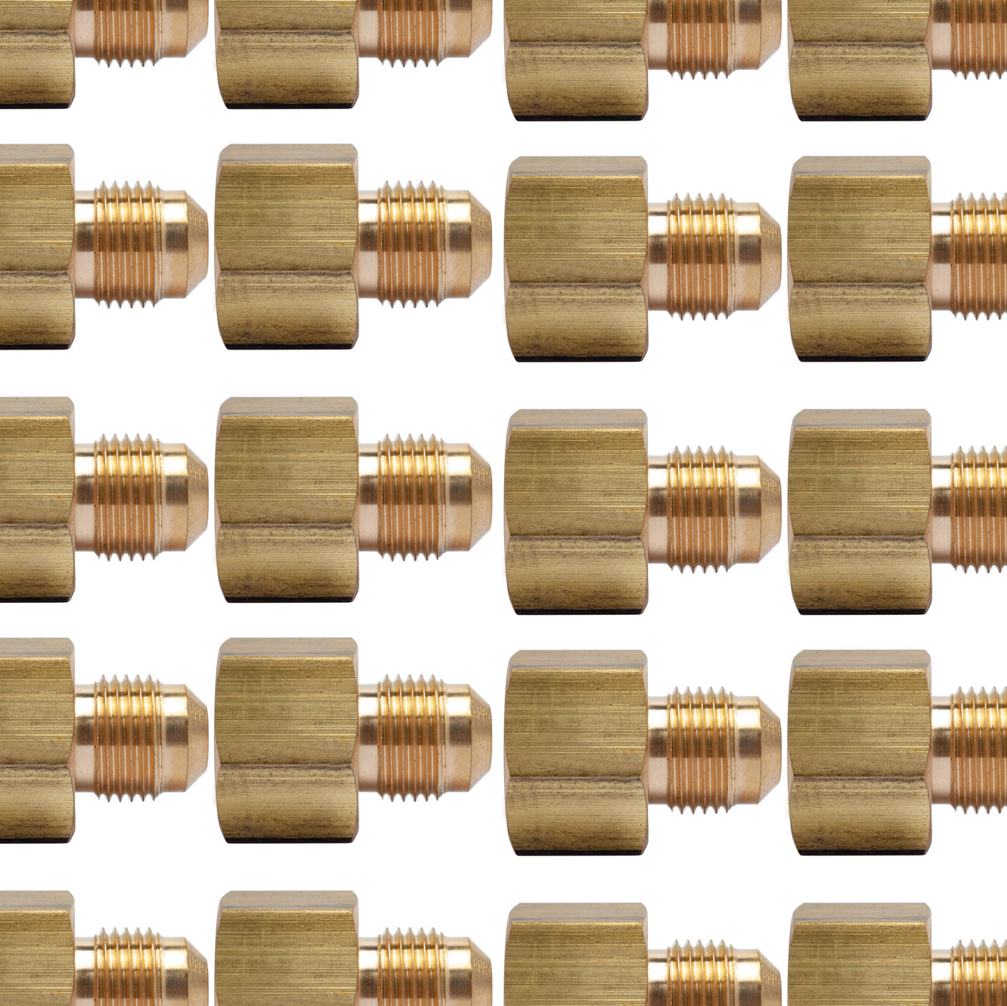 LTWFITTING Brass Fittings 45 Degree Flare 3/8 Inch OD x 1/2 Inch Female NPT Connector(Pack of 30)