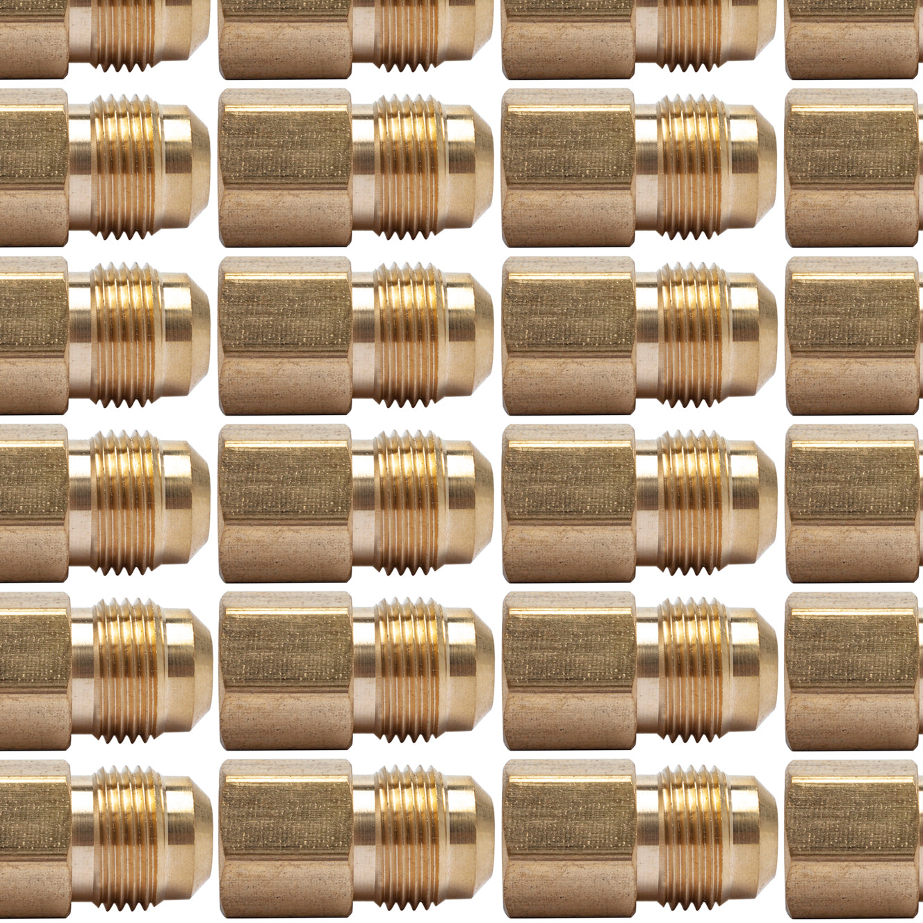 LTWFITTING Brass Flare 1/2 Inch OD x 3/8 Inch Female NPT Female Connector Tube Fitting(Pack of 200)
