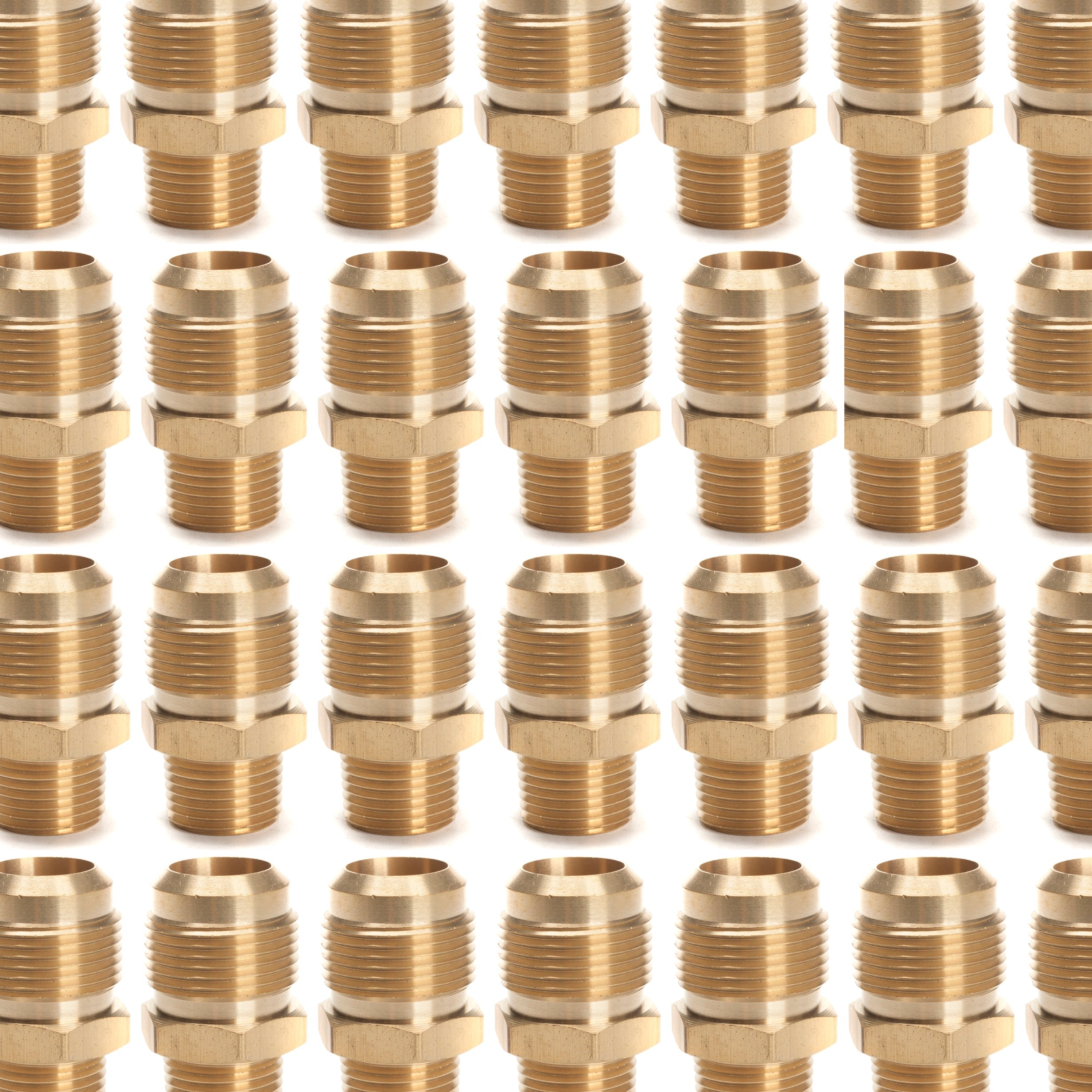 LTWFITTING Brass Flare3/4 Inch OD x 1/2 Inch Male NPT Connector Tube Fitting (pack of 90)