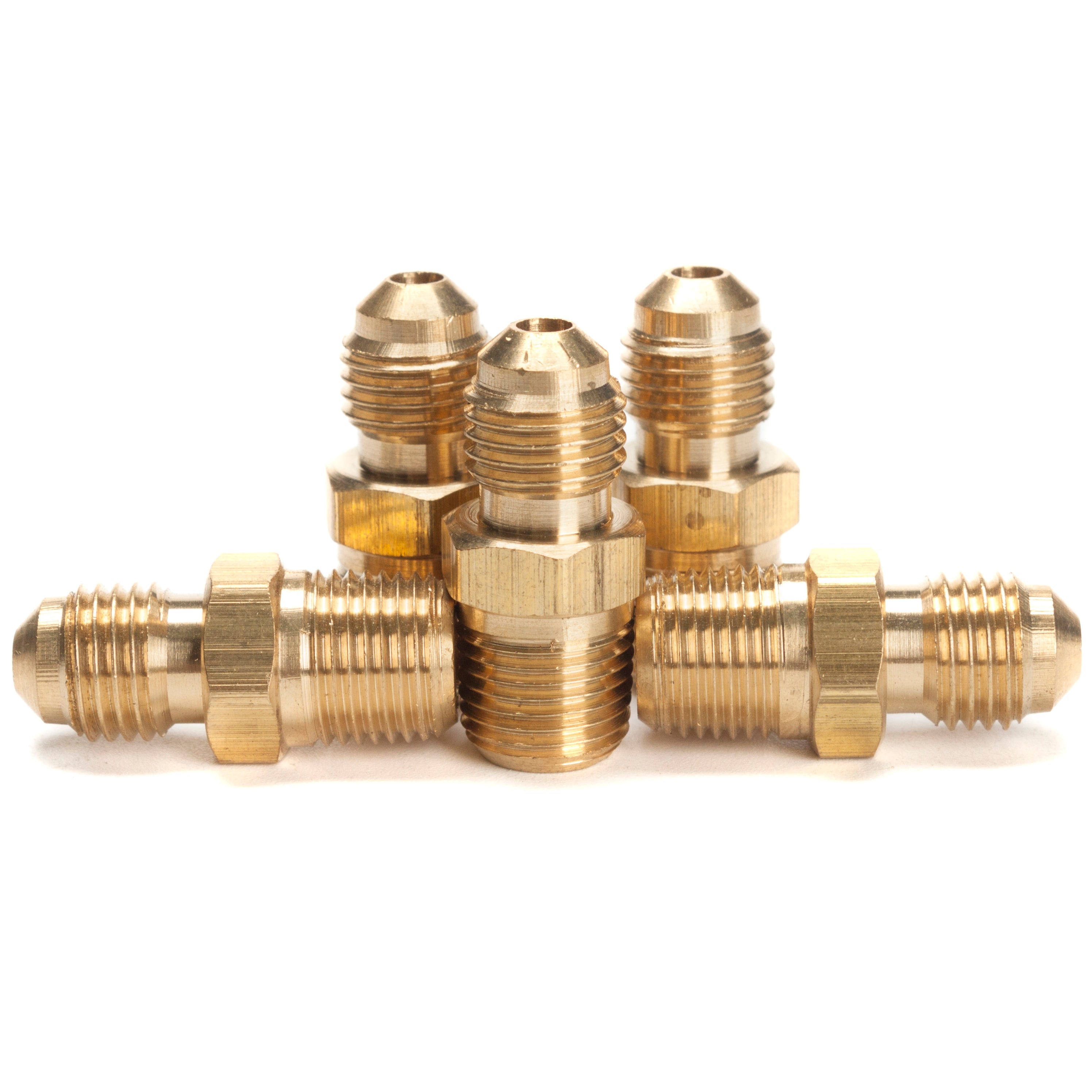 LTWFITTING Brass 45 Degree Flare 3/16 Inch OD x 1/8 Inch Male NPT Connector Tube Fitting(Pack of 5)