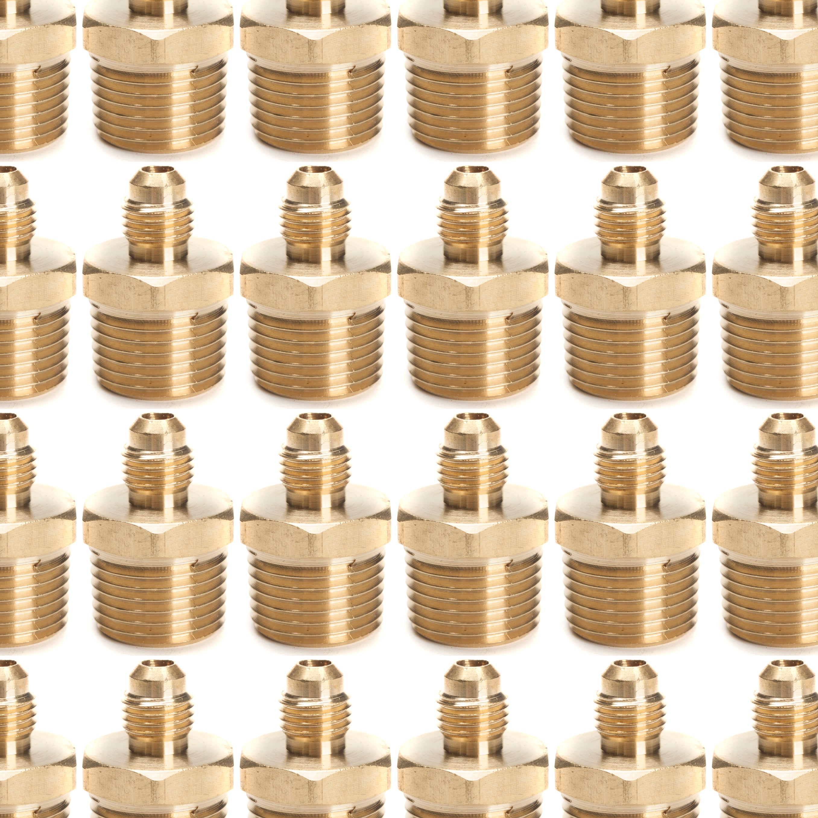 LTWFITTING Brass Flare 1/4 Inch OD x 1/2 Inch Male NPT Connector Tube Fitting(pack of 200)