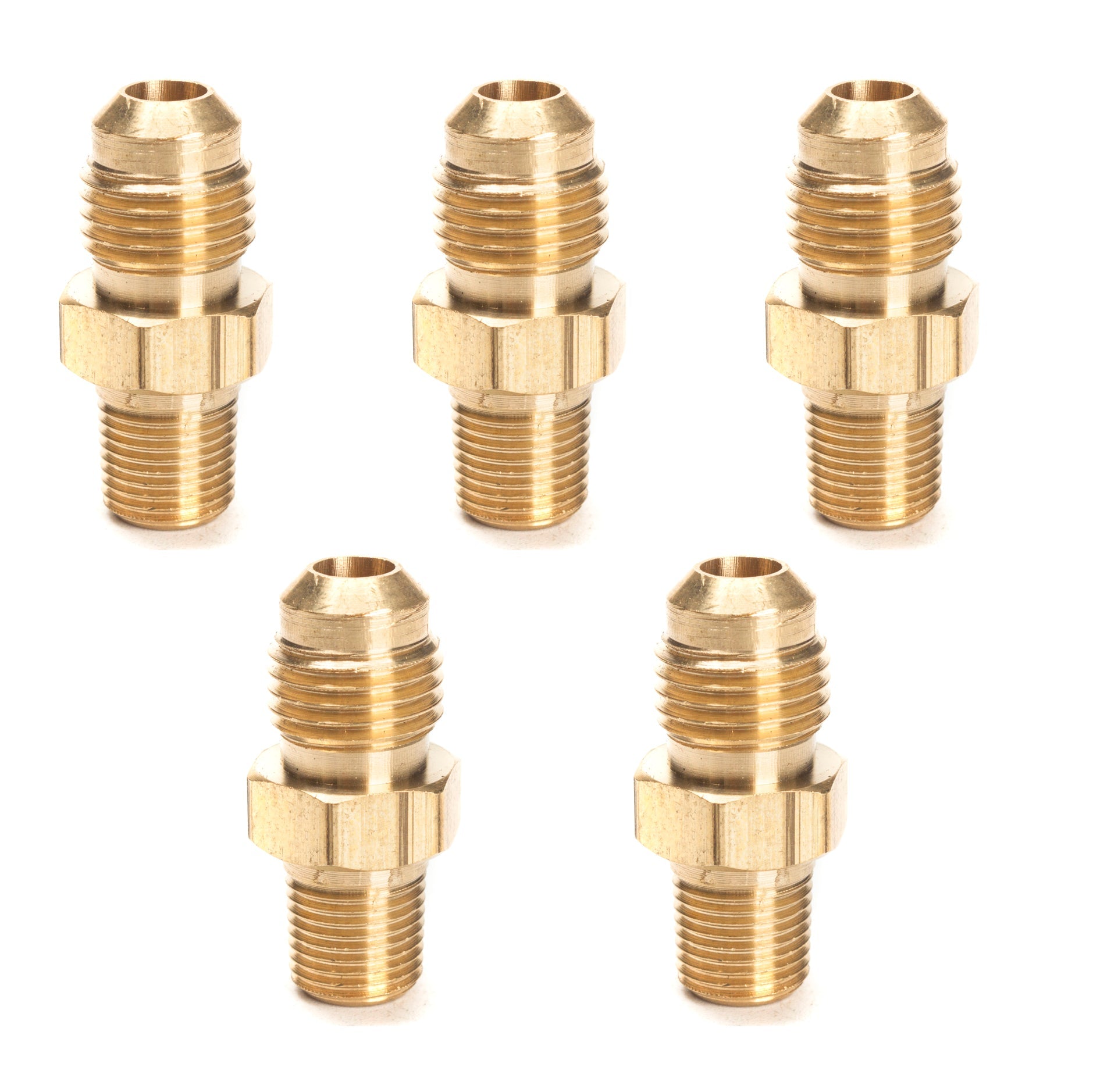 LTWFITTING Brass Flare 5/16 Inch OD x 1/8 Inch Male NPT Connector Tube Fitting(pack of 5)