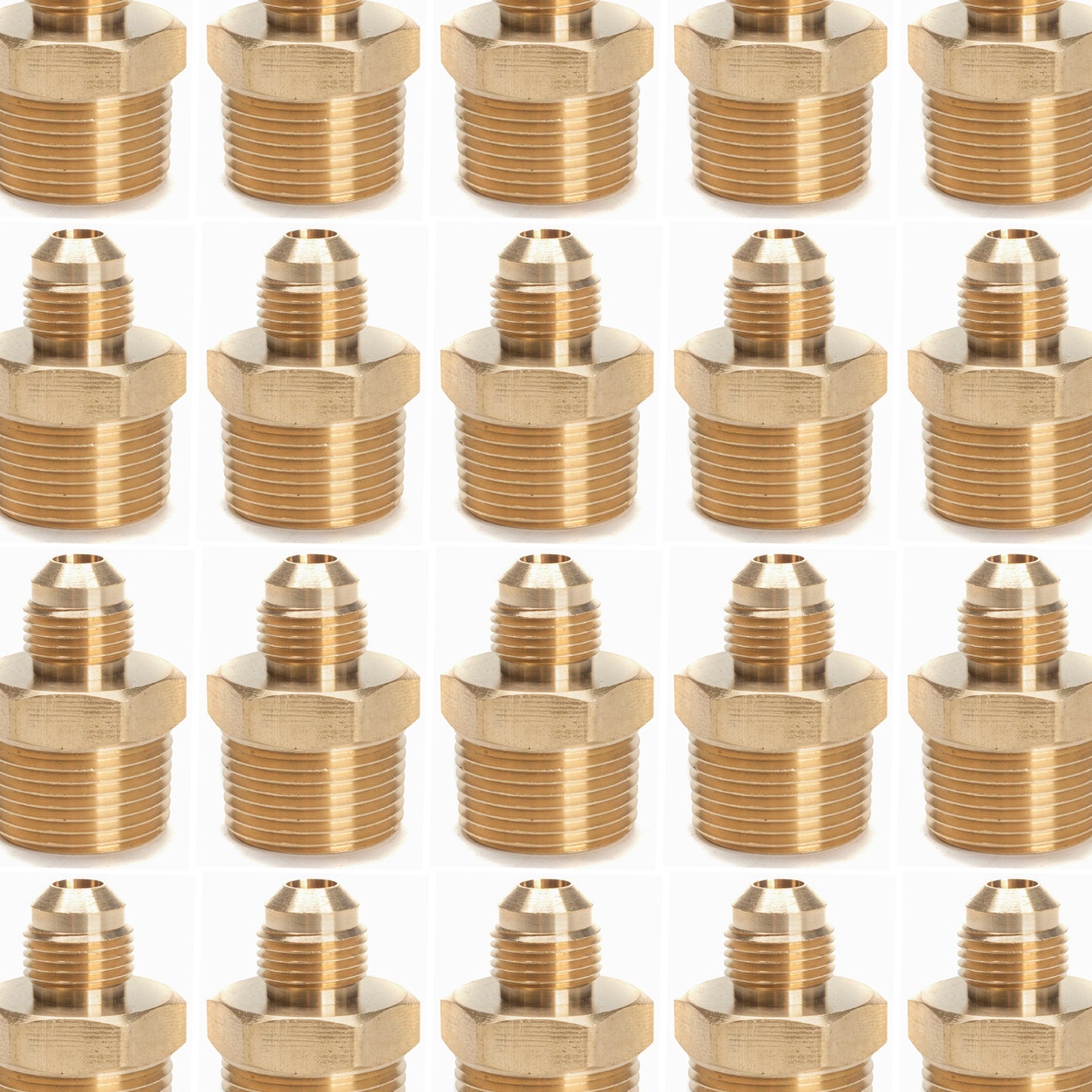 LTWFITTING Brass Flare 3/8 Inch OD x 3/4 Inch Male NPT Connector Tube Fitting (Pack of 100)