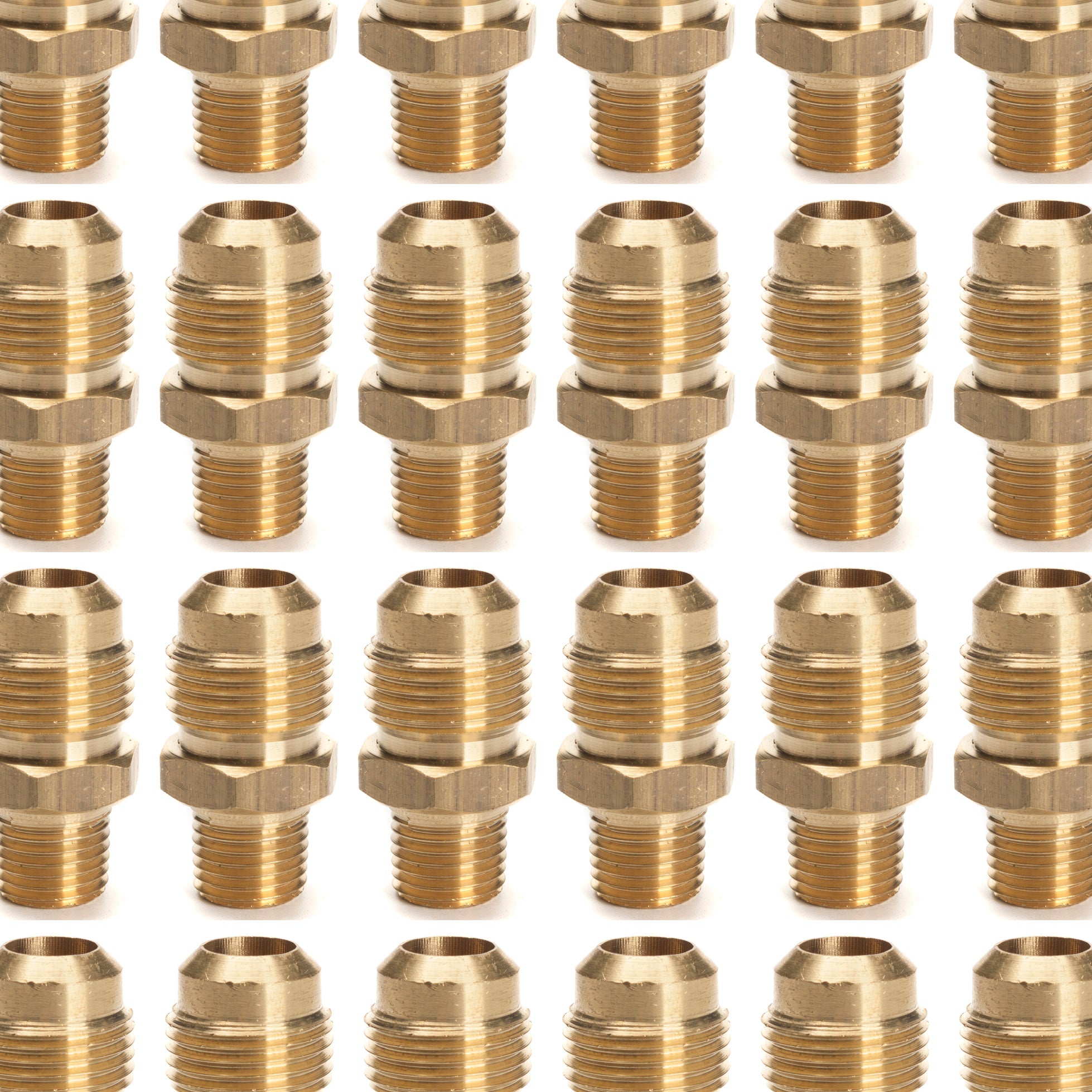 LTWFITTING Brass Flare 1/2 Inch OD x 1/4 Inch Male NPT Connector Tube Fitting(pack of 200)