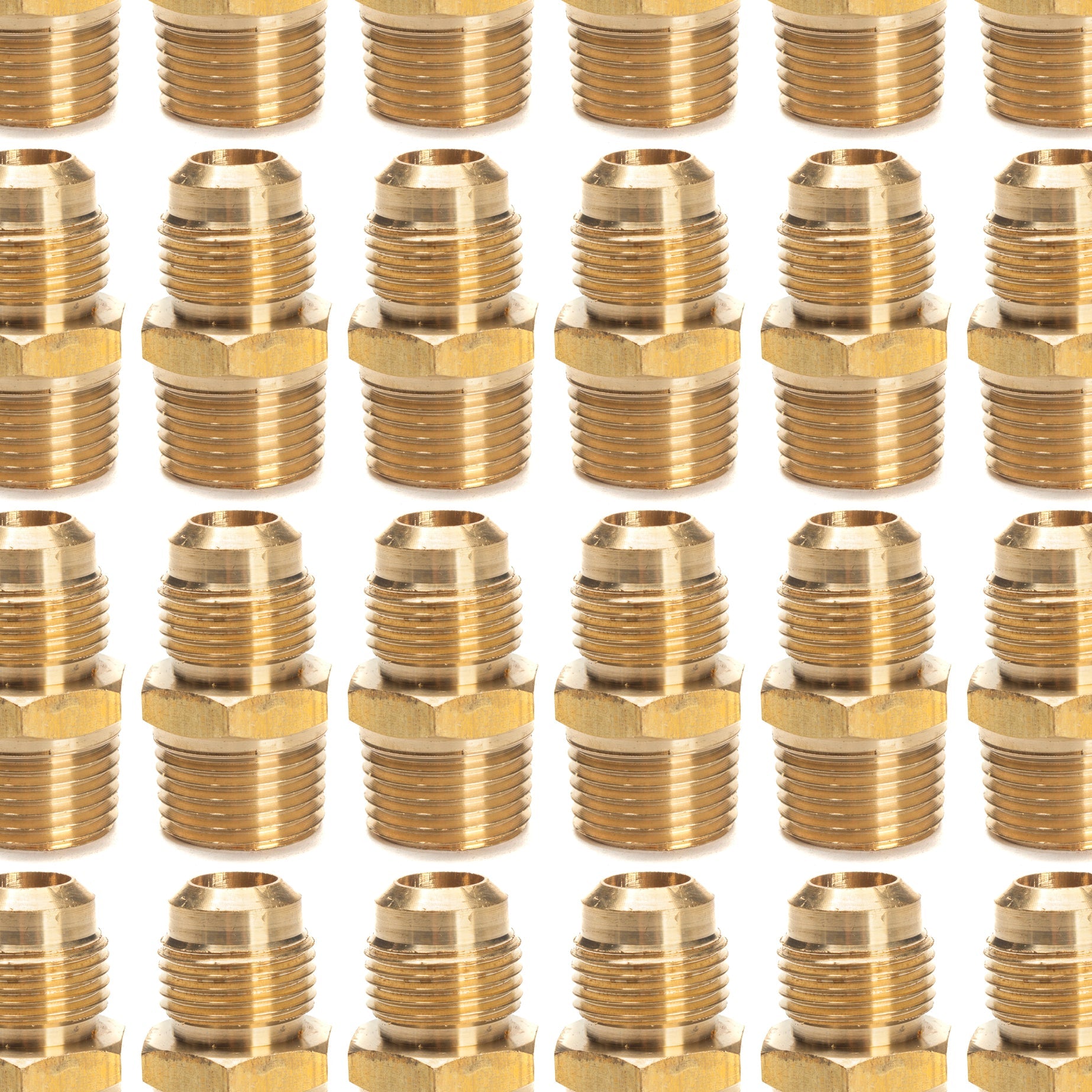 LTWFITTING Brass Flare 1/2 Inch OD x 1/2 Inch Male NPT Connector Tube Fitting(Pack of 150)