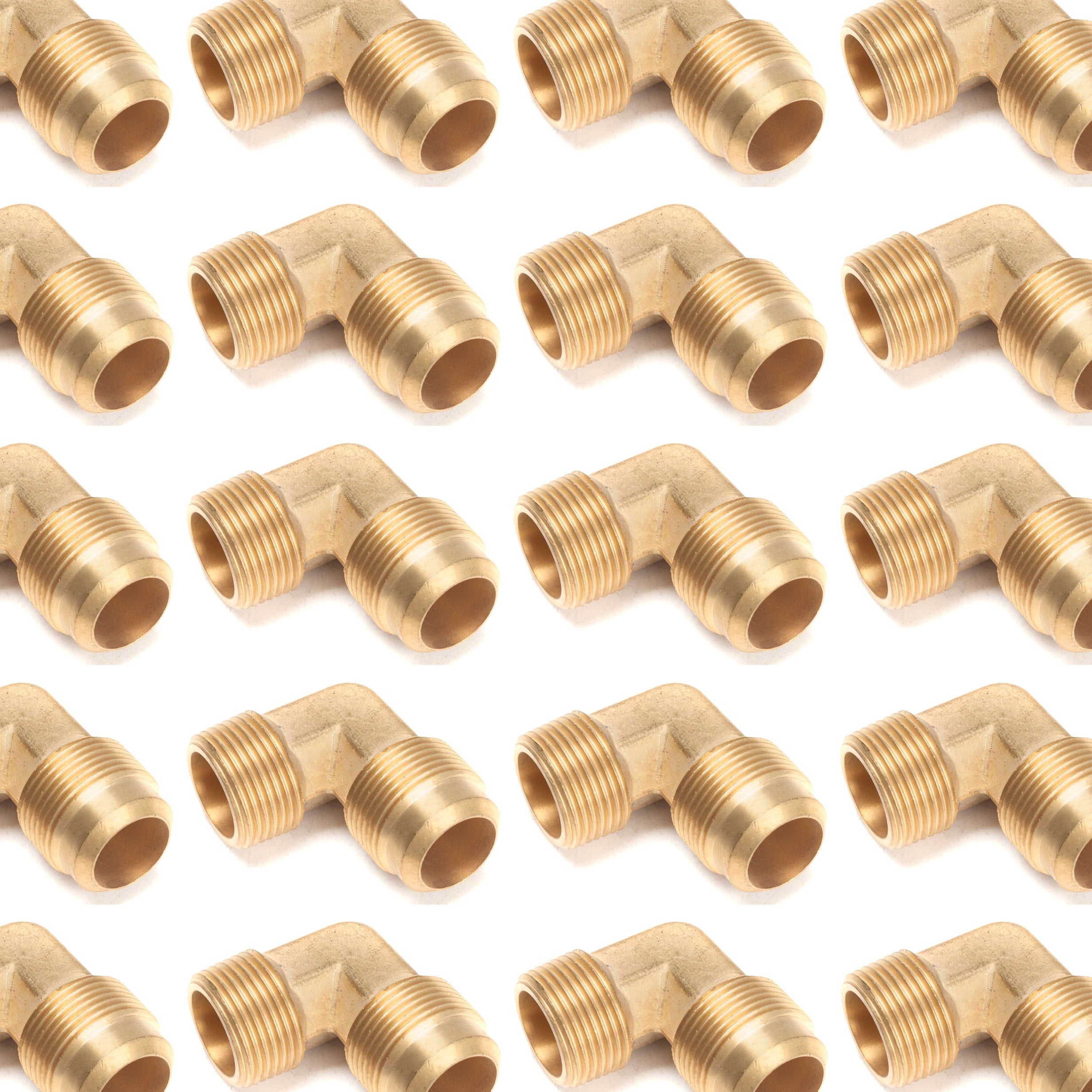 LTWFITTING Brass Flare3/4 OD x 3/4 Inch Male NPT 90 Degree Elbow Tube Fitting (Pack of 40)