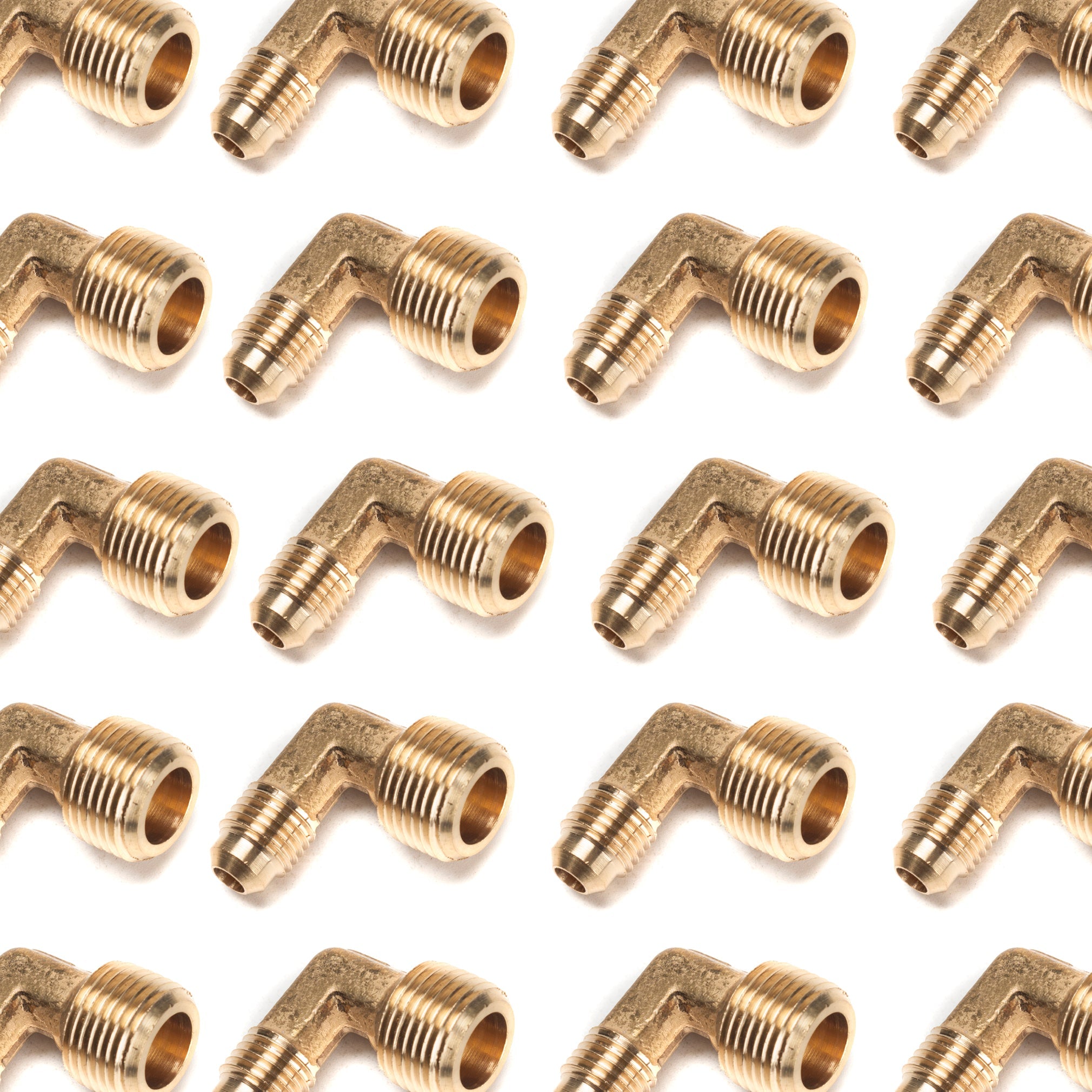 LTWFITTING Brass Flare/4 Inch OD x 3/8 Inch Male NPT 90 Degree Elbow Tube Fitting (Pack of 250)