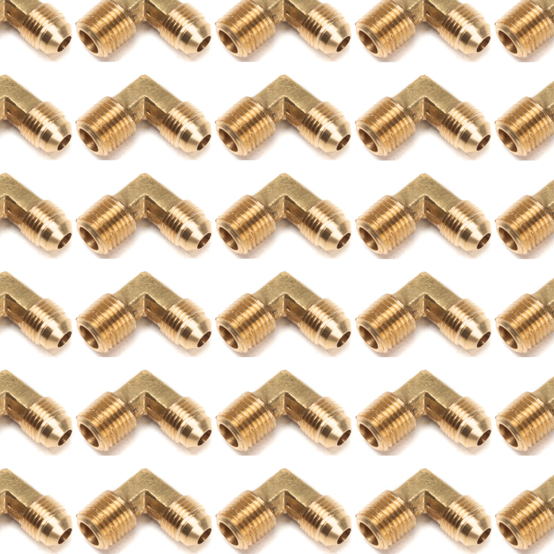 LTWFITTING Brass Flare 5/16 Inch OD x 1/4 Inch Male NPT 90 Degree Elbow Tube Fitting (Pack of 300)