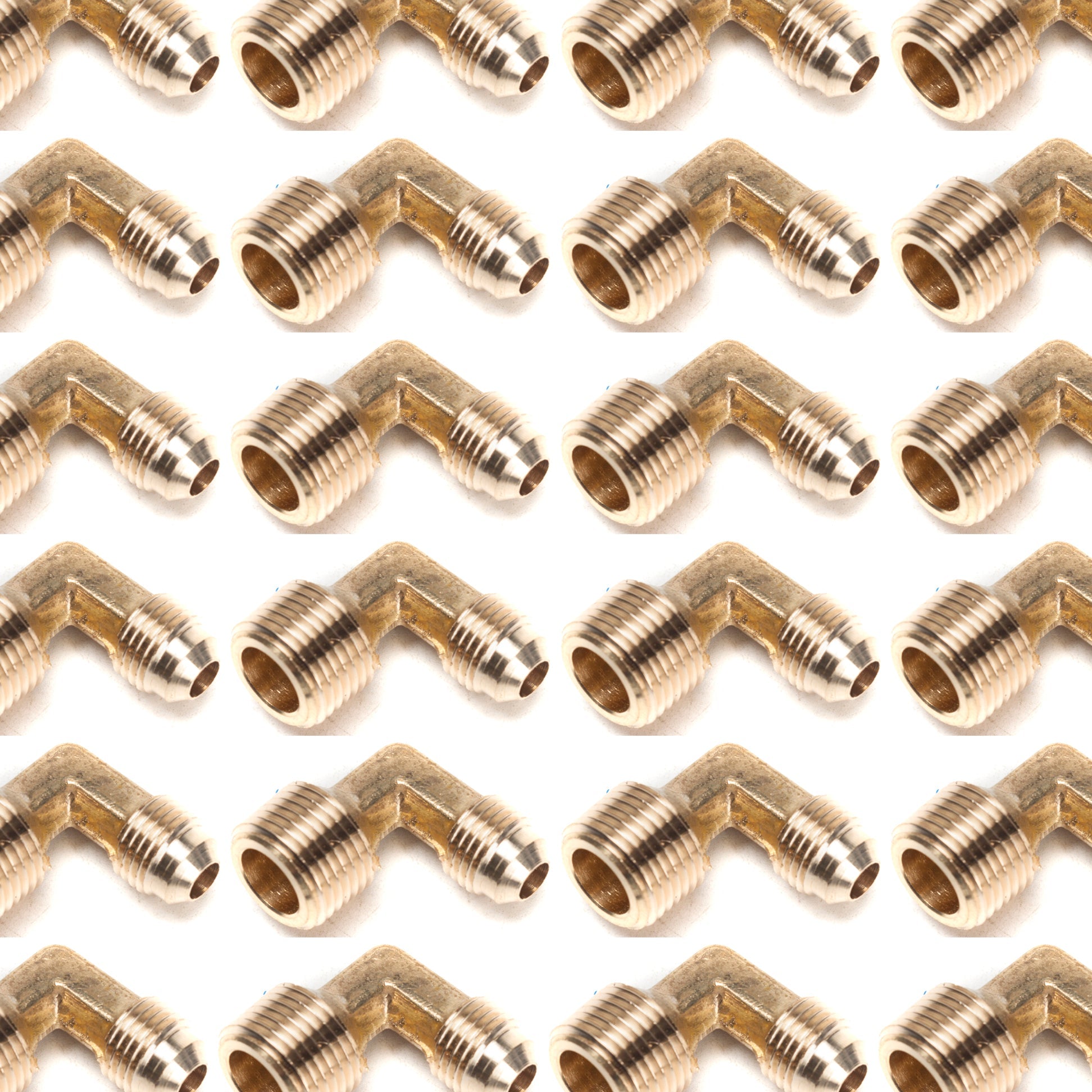 LTWFITTING Brass Flare 5/16 Inch OD x 3/8 Inch Male NPT 90 Degree Elbow Tube Fitting (Pack of 200)