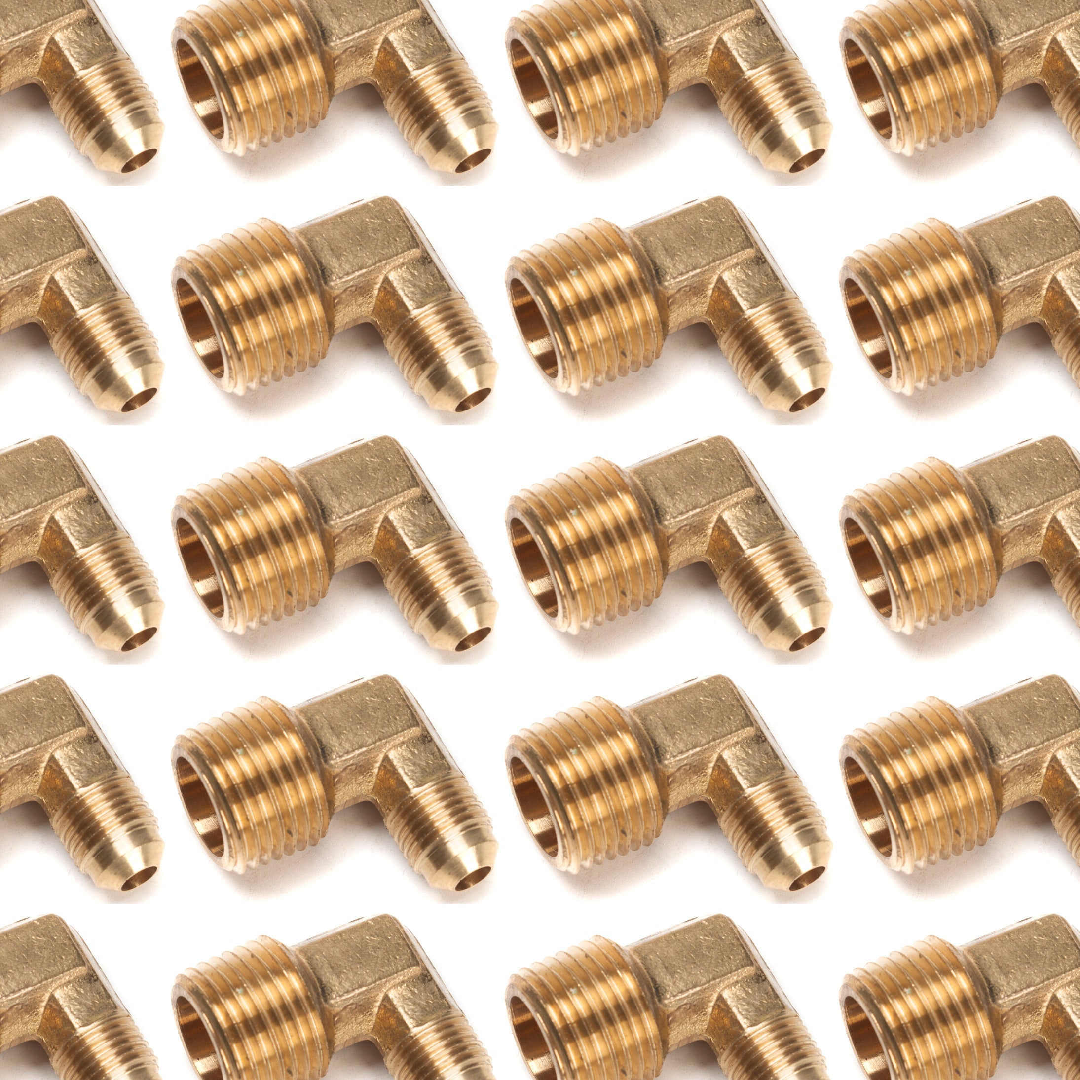 LTWFITTING Brass Flare 5/16 Inch OD x 1/2 Inch Male NPT 90 Degree Elbow Tube Fitting (Pack of 150)