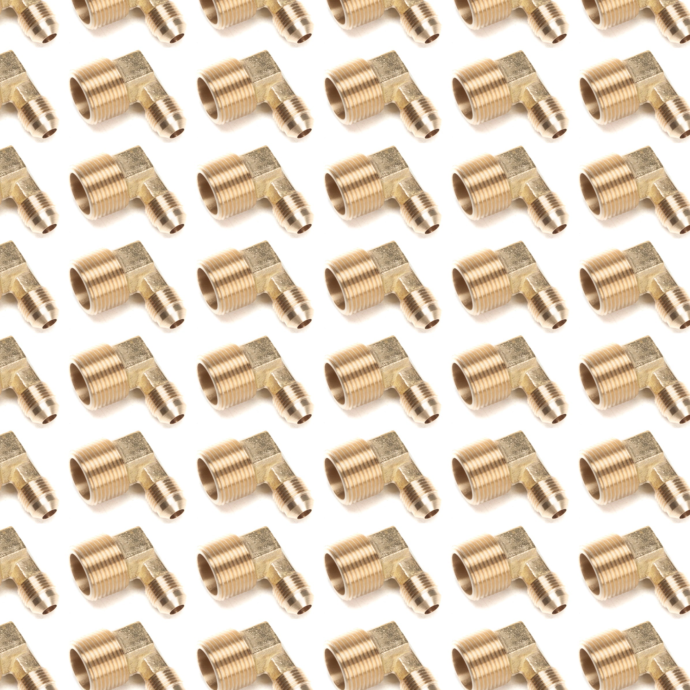 LTWFITTING Brass Flare 3/8 Inch OD x 3/4 Inch Male NPT 90 Degree Elbow Tube Fitting (Pack of 100)