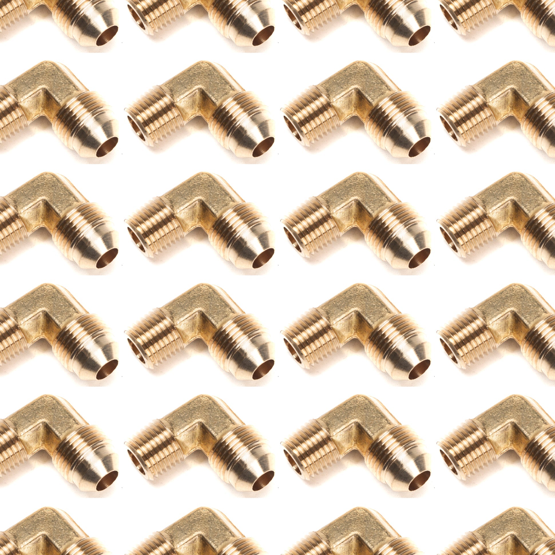 LTWFITTING Brass Flare3/8 OD x 1/4 Inch Male NPT 90 Degree Elbow Tube Fitting (Pack of 200)