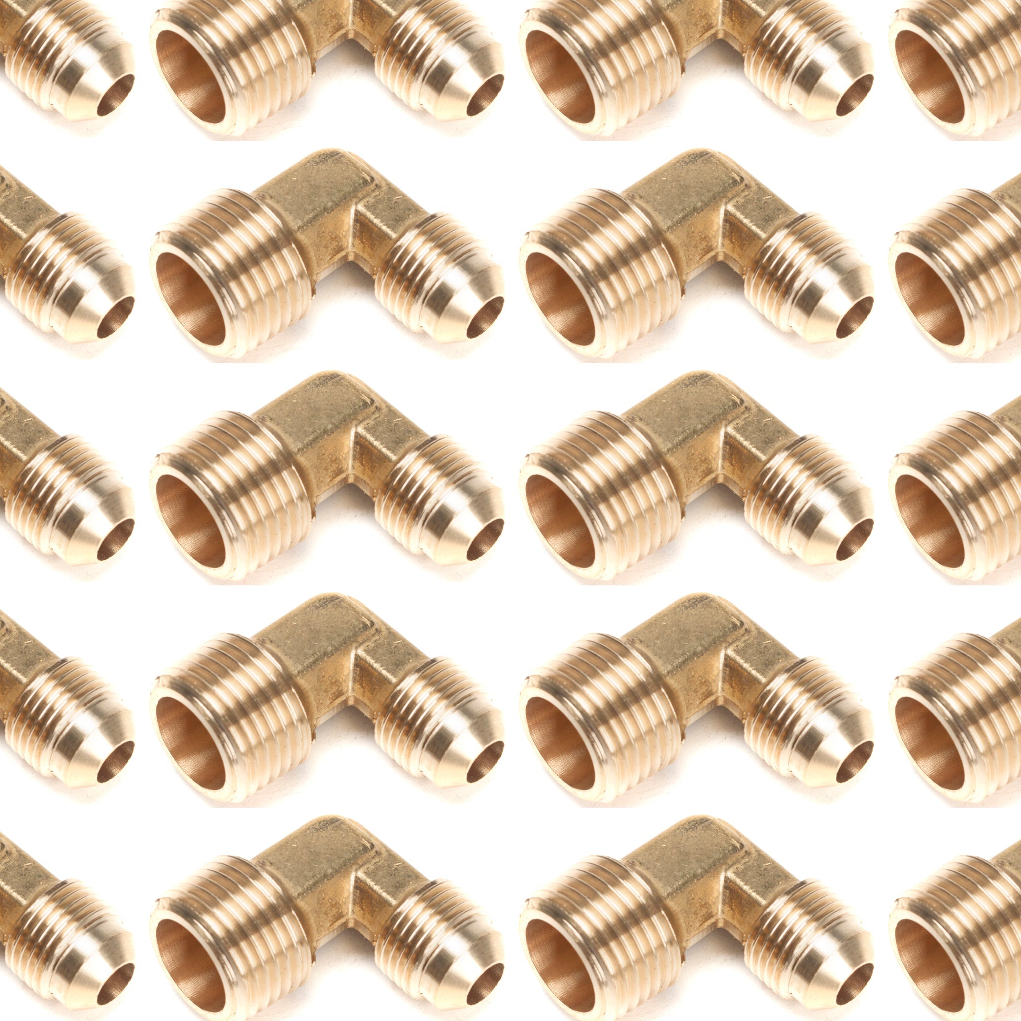 LTWFITTING Brass Flare3/8 OD x 1/2 Inch Male NPT 90 Degree Elbow Tube Fitting (Pack of 150)