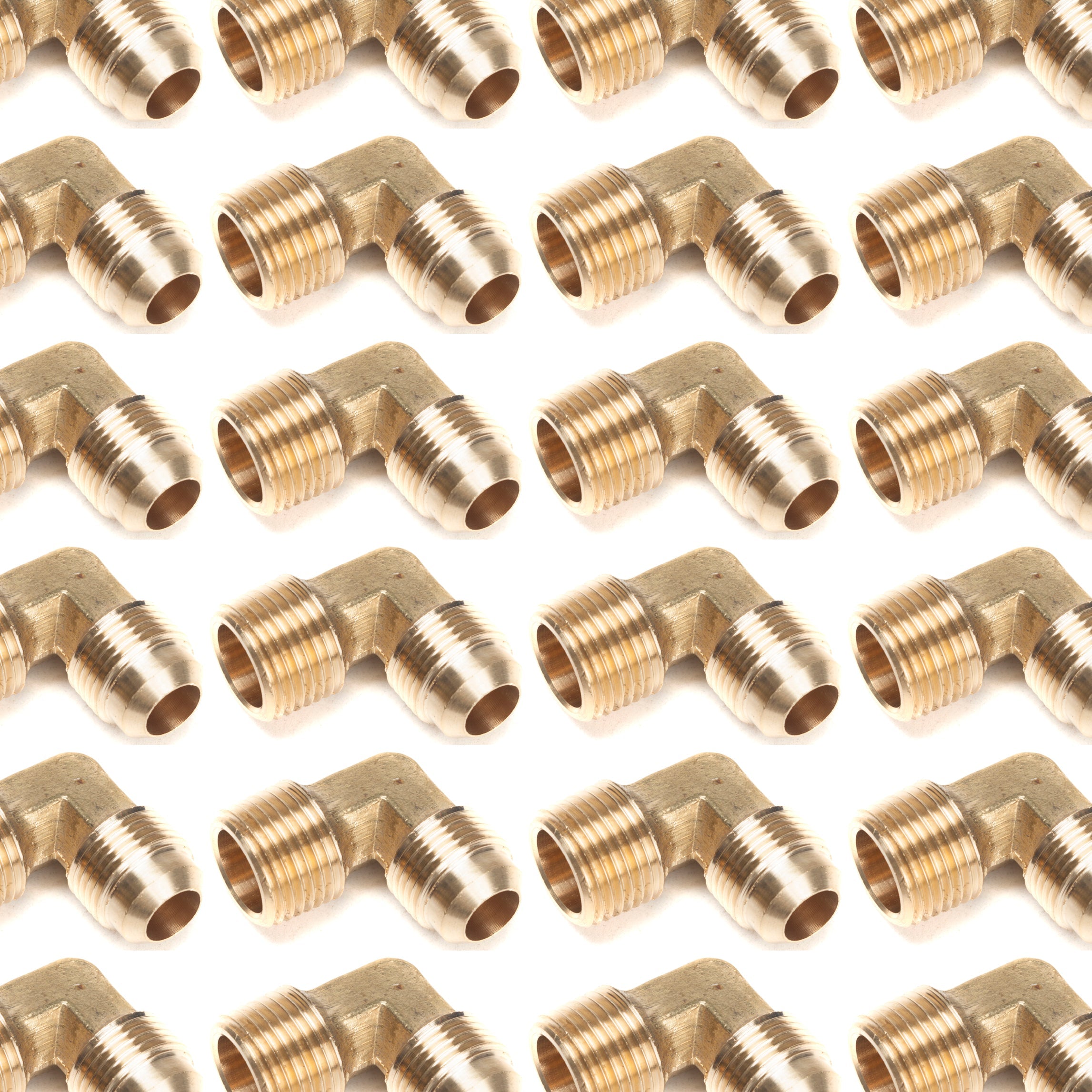 LTWFITTING Brass Flare 1/2 Inch OD x 1/2 Inch Male NPT 90 Degree Elbow Tube Fitting (Pack of 130)