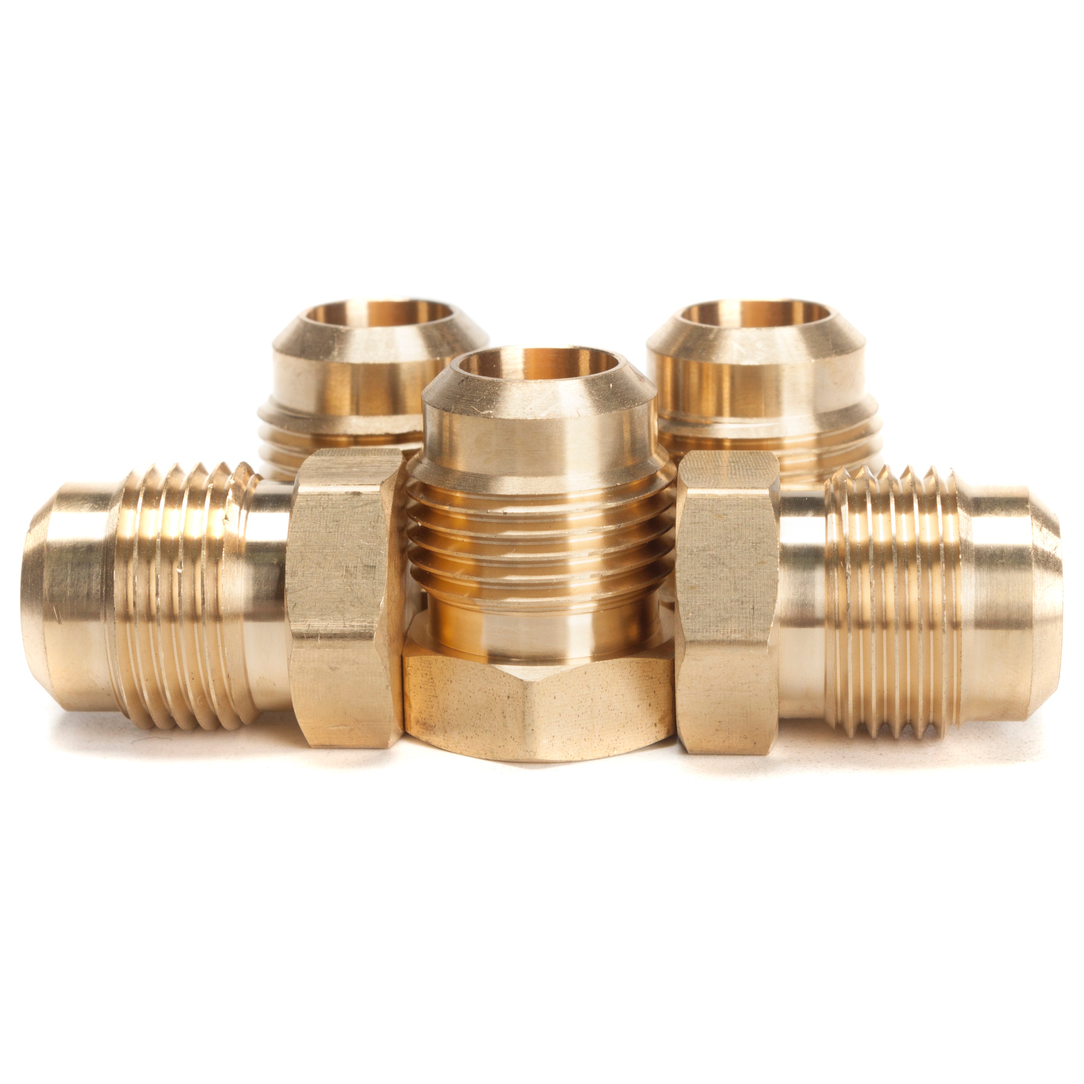 LTWFITTING Brass Flare 5/8 Inch OD Plug, Brass Flare Tube Fitting(Pack of 5)