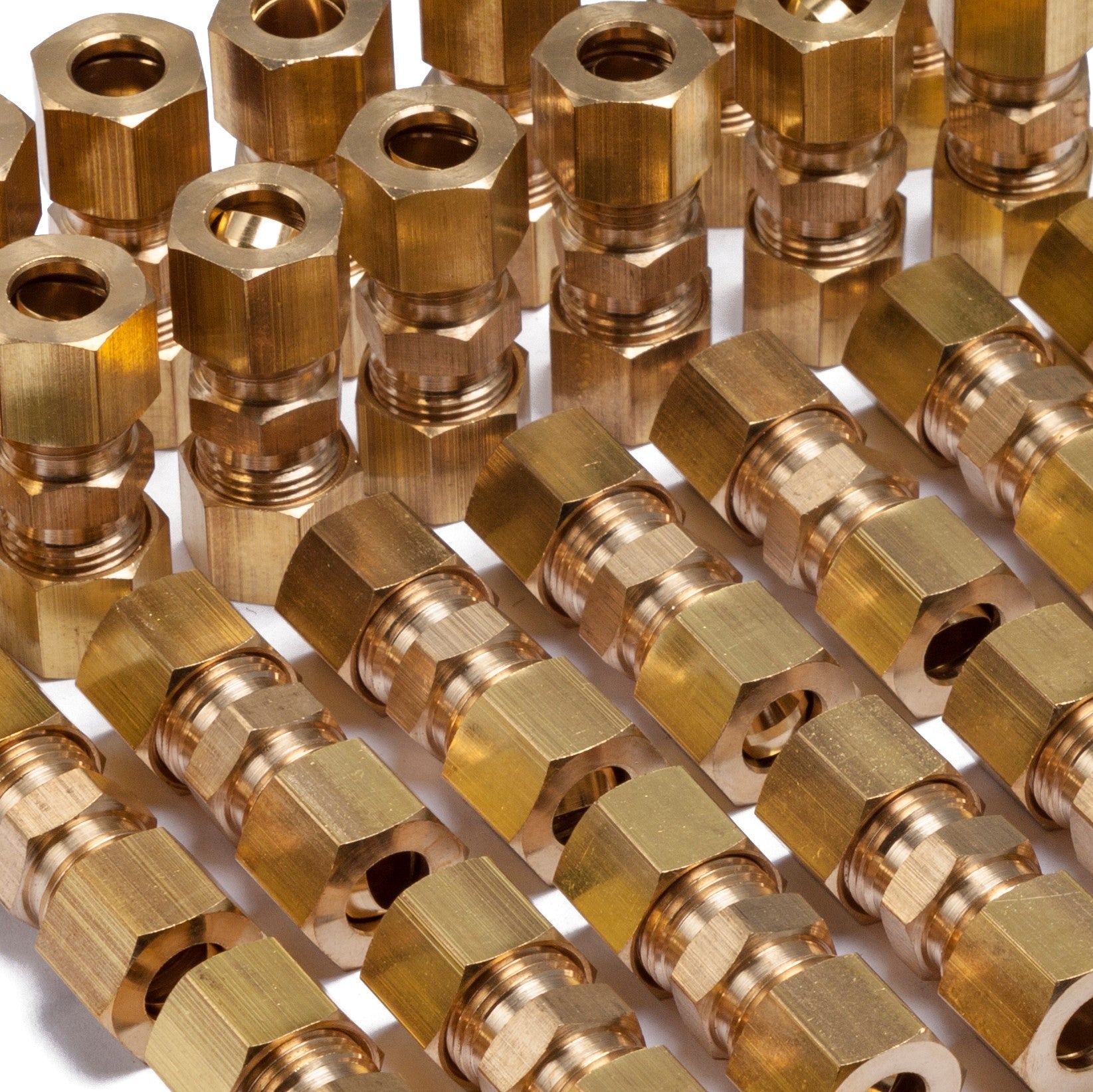 LTWFITTING 5/16-Inch OD Compression Union,Brass Compression Fitting(Pack of 200)