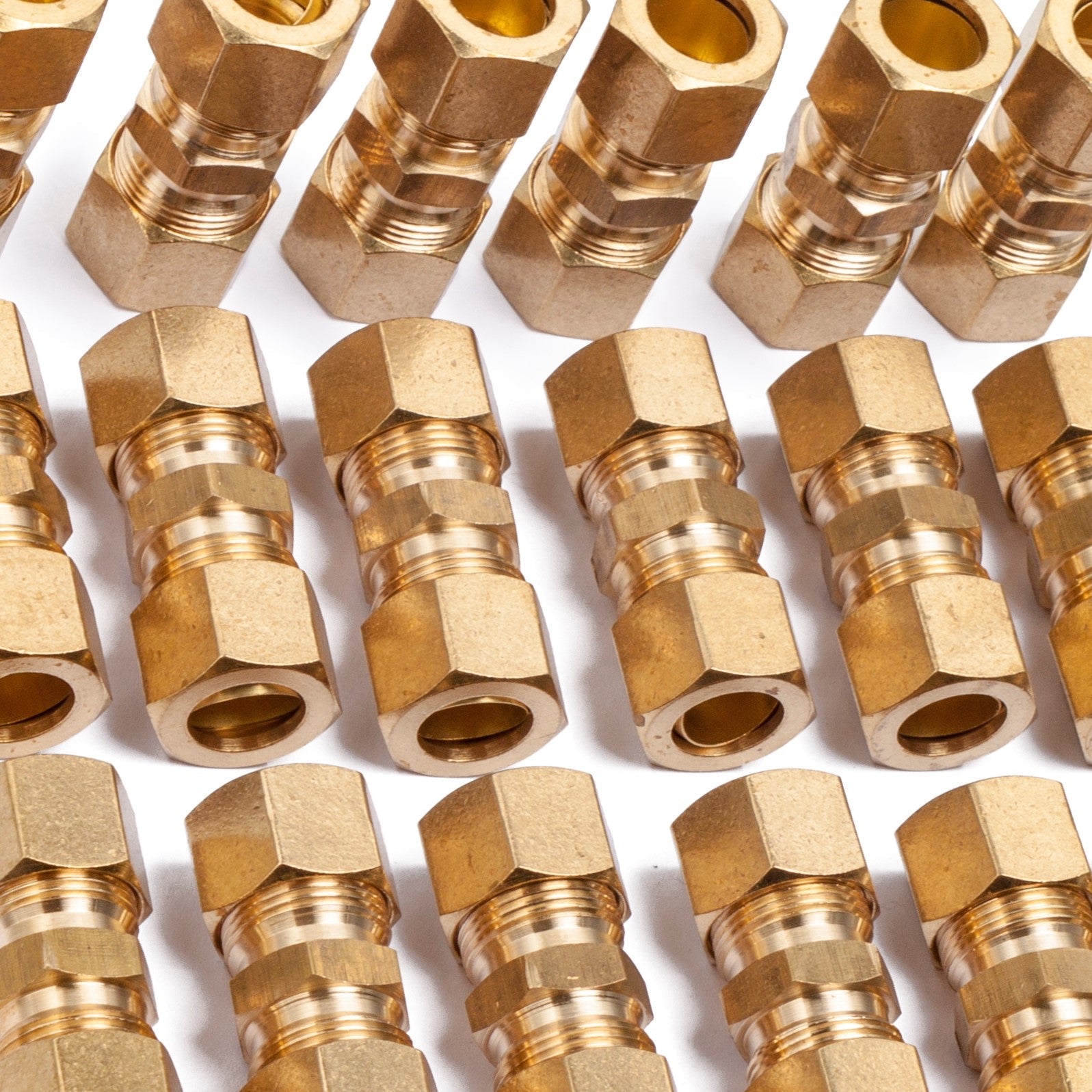 LTWFITTING 7/16-Inch OD Compression Union,Brass Compression Fitting(Pack of 200)