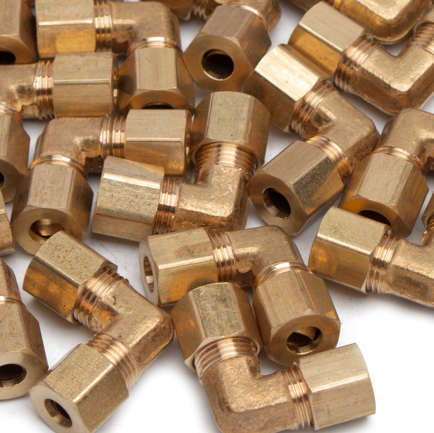 LTWFITTING 1/4-Inch OD 90 Degree Compression Union Elbow,Brass Compression Fitting(Pack of 250)