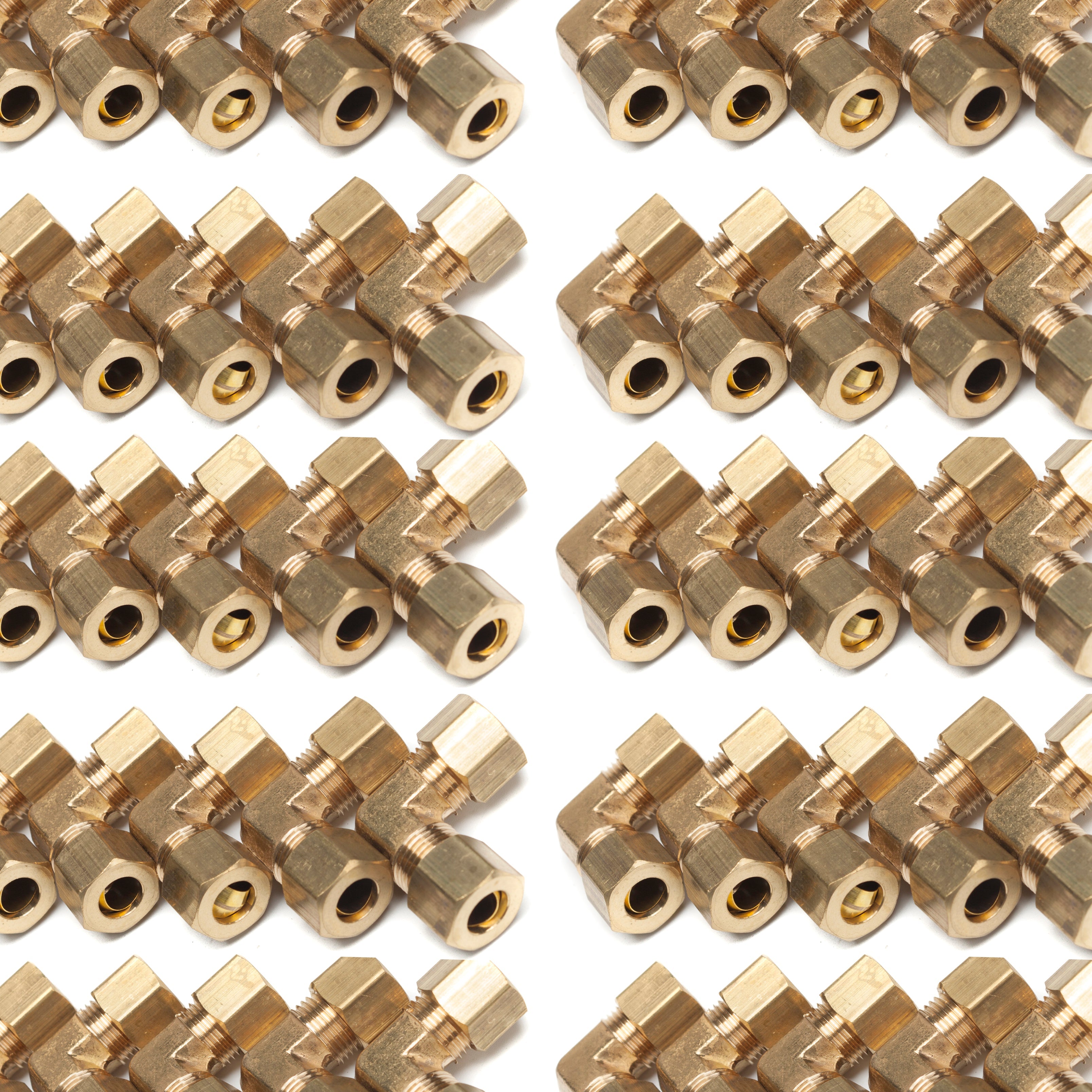 LTWFITTING 5/16-Inch OD 90 Degree Compression Union Elbow,Brass Compression Fitting(Pack of 200)