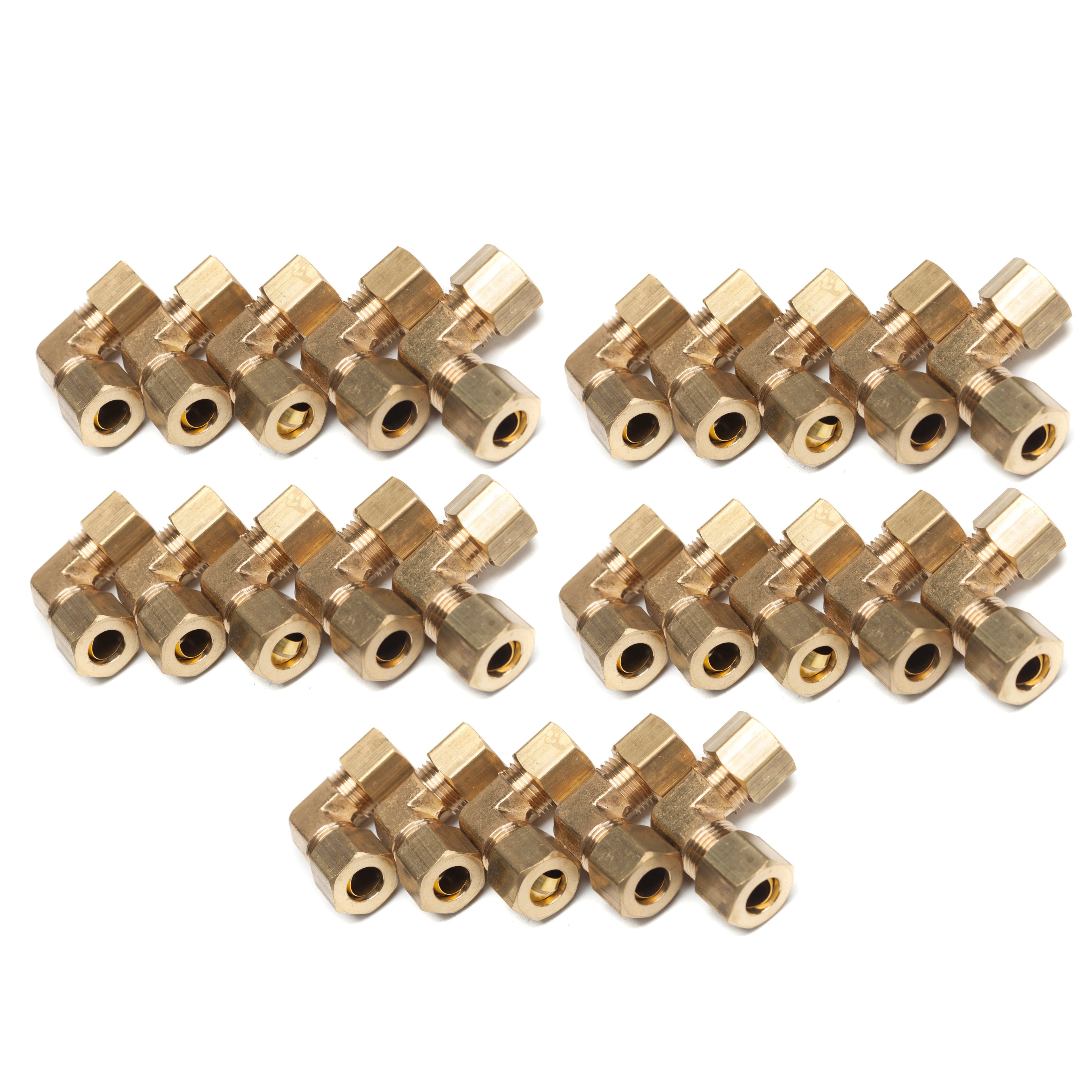 LTWFITTING 5/16-Inch OD 90 Degree Compression Union Elbow,Brass Compression Fitting(Pack of 25)