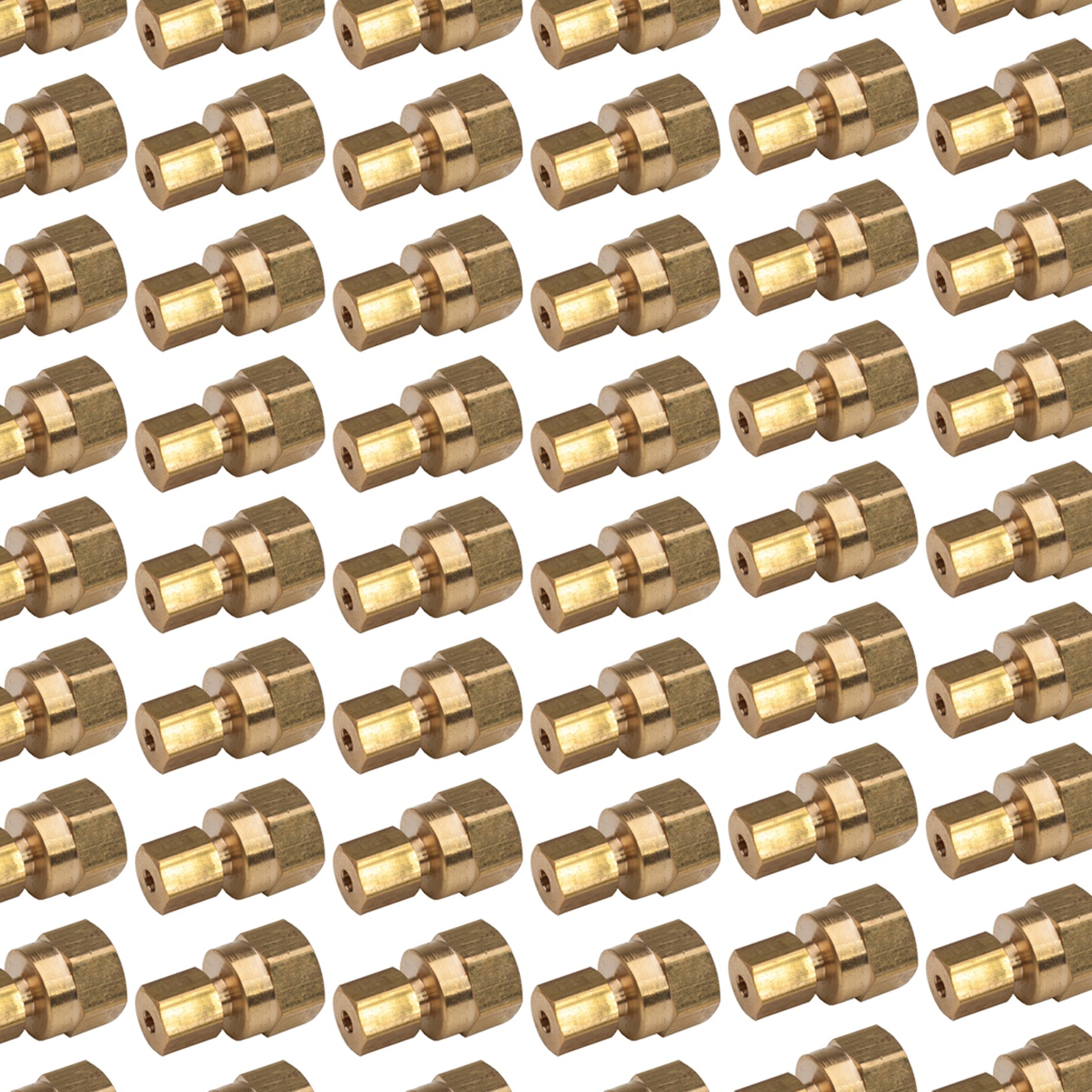 LTWFITTING Brass Compression Tube Fitting 1/8-Inch OD x 1/8-Inch Female NPT Coupler (Pack of 300 Sets)
