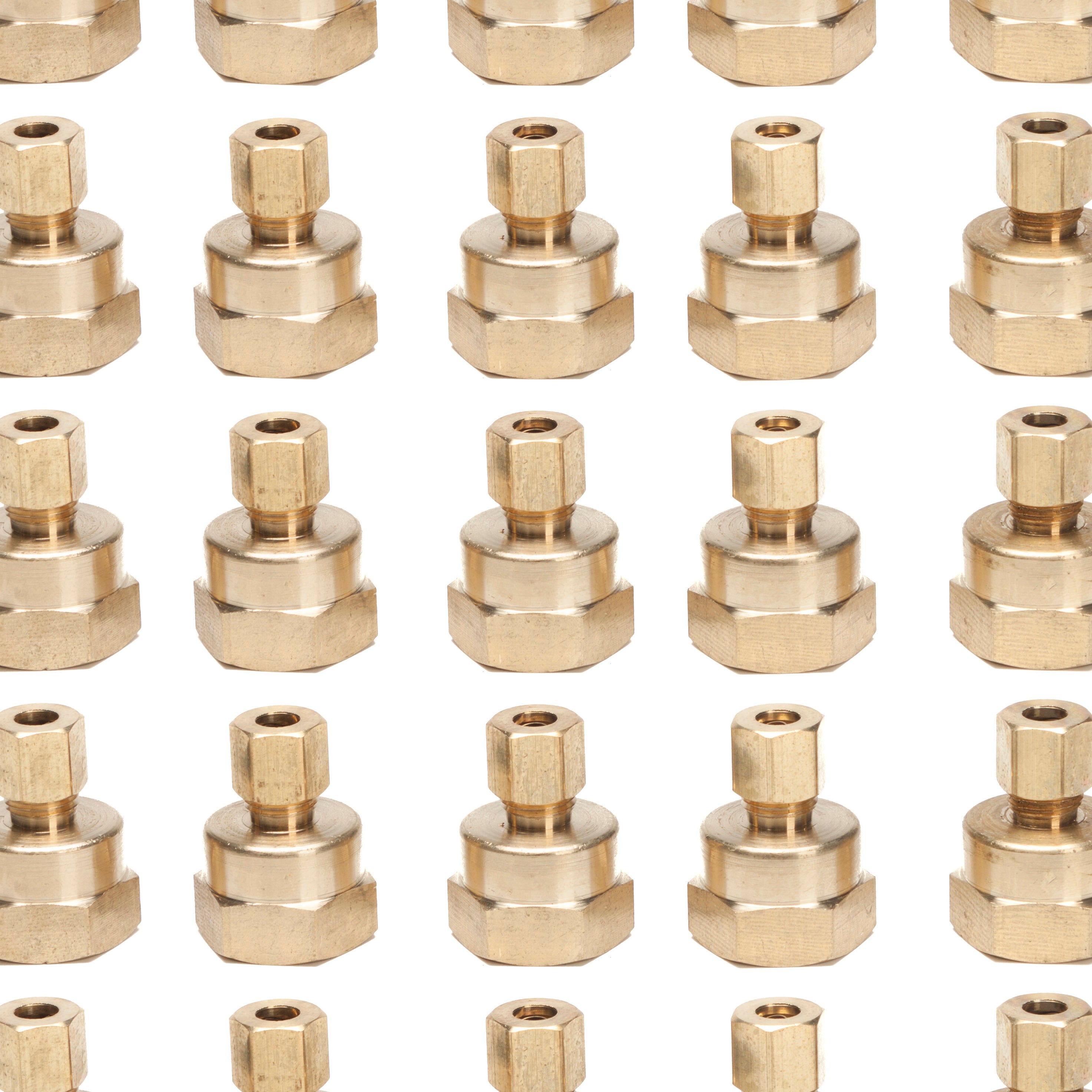 LTWFITTING Brass 1/4-Inch OD x 1/2-Inch Female NPT Compression Connector Fitting(Pack of 150)