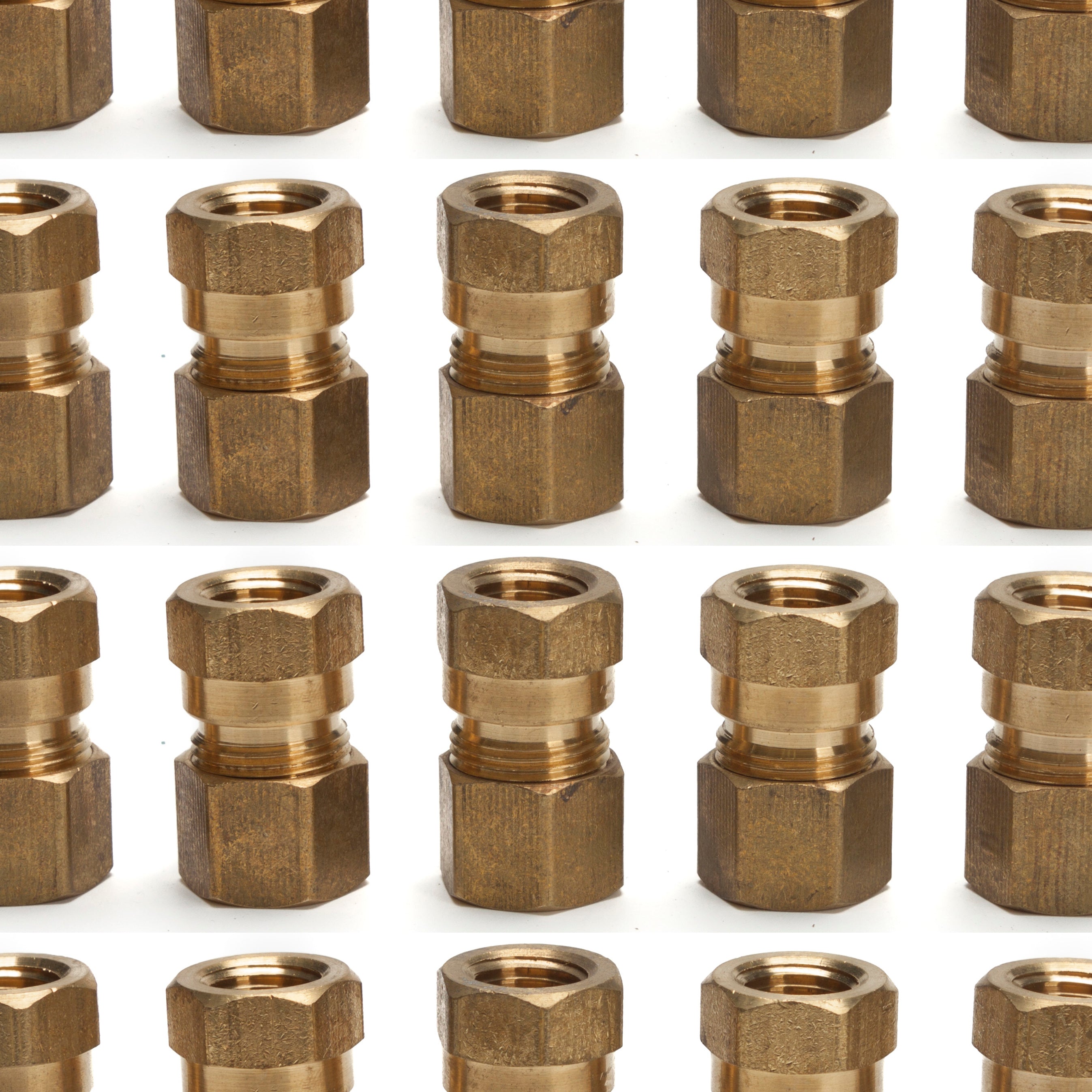 LTWFITTING Brass 1/2-Inch OD x 1/4-Inch Female NPT Compression Connector Fitting(Pack of 150)