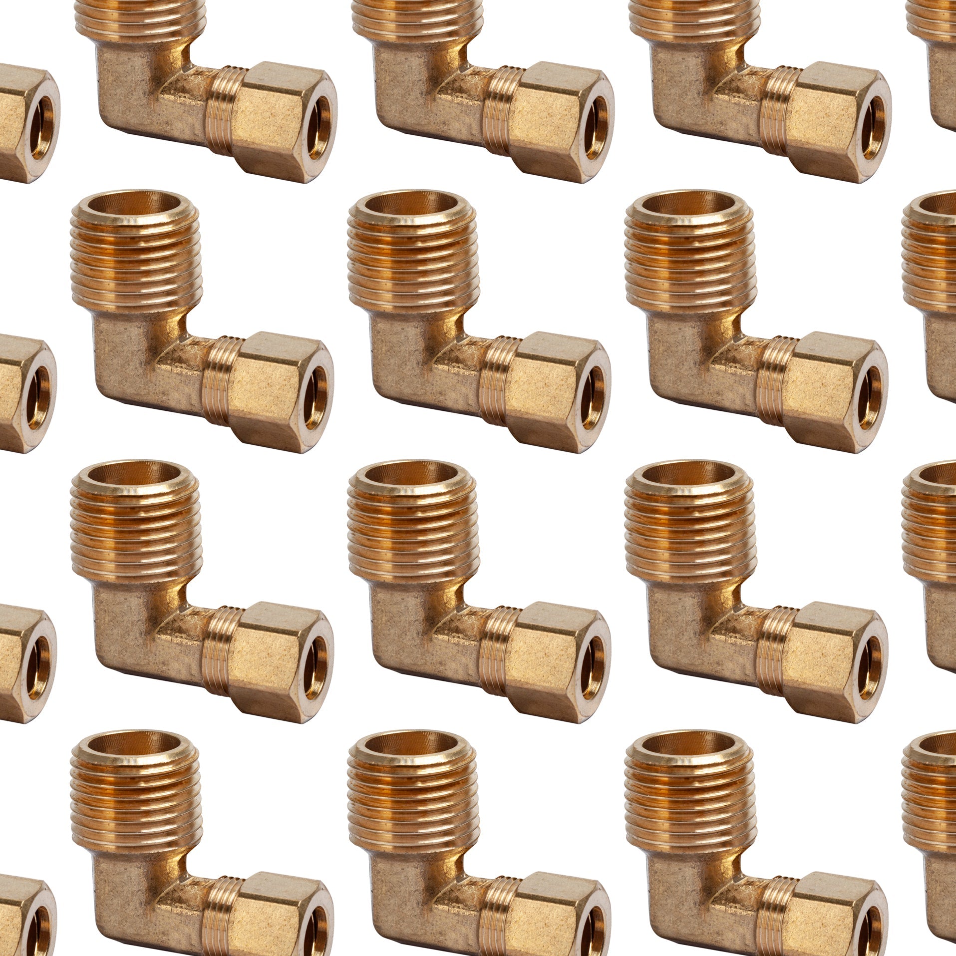 LTWFITTING 5/8-Inch OD x 3/8-Inch Male NPT 90 Degree Compression Elbow,Brass Compression Fitting(Pack of 100)