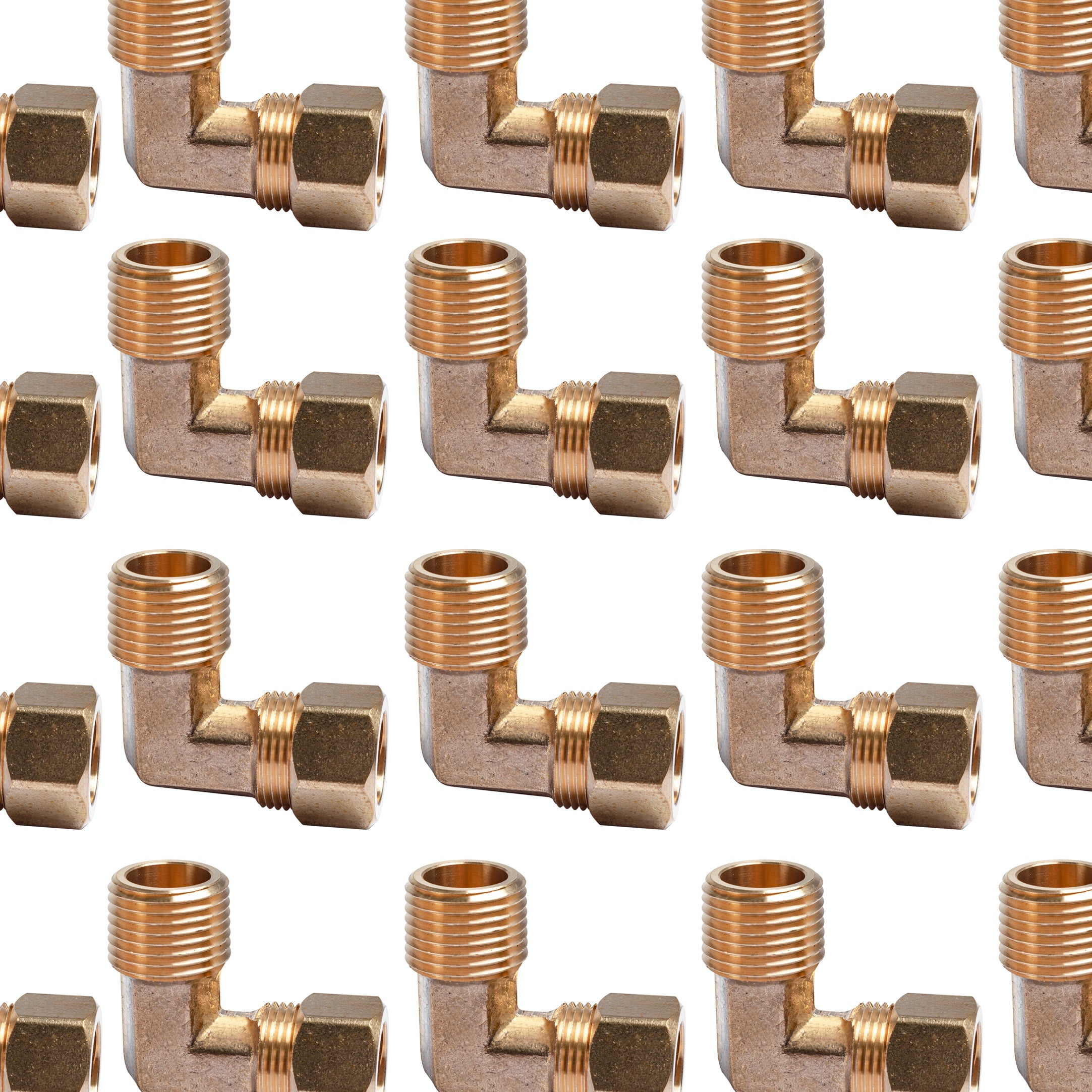 LTWFITTING 5/8-Inch OD x 1/2-Inch Male NPT 90 Degree Compression Elbow,Brass Compression Fitting(Pack of 100)